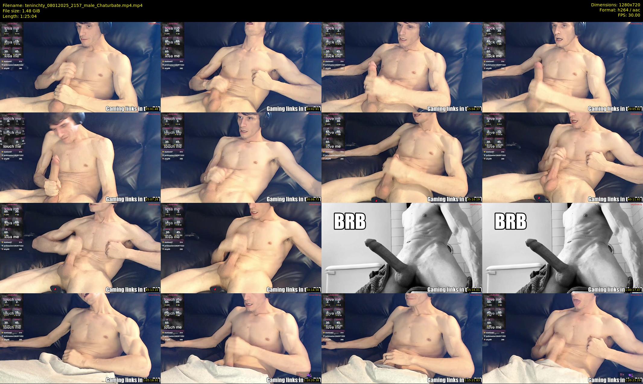teninchty — 86 minute Chaturbate male cam show recording, 720p, Jan 8, 2025