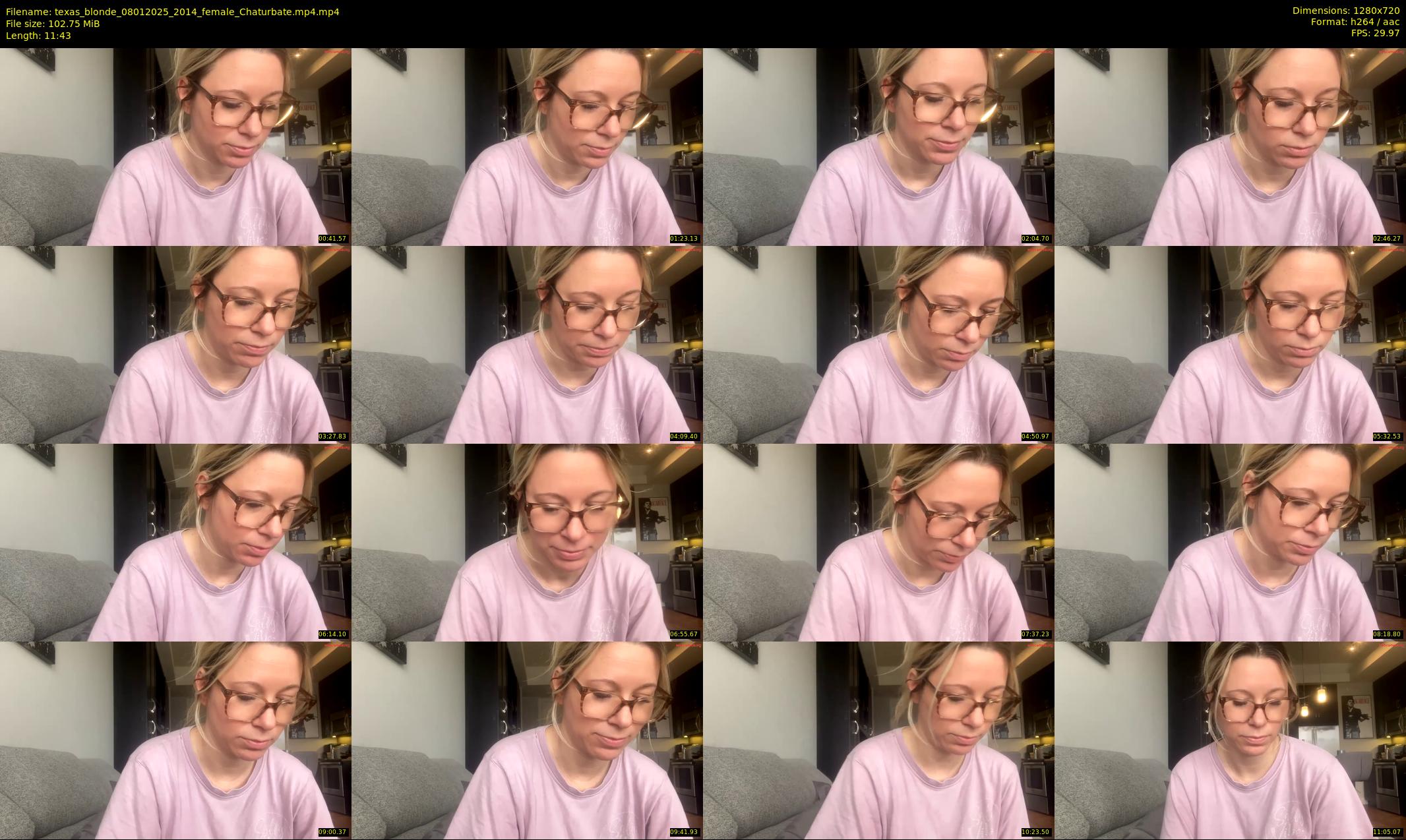 texas_blonde — 12 minute Chaturbate female cam show recording, 720p, Jan 8, 2025
