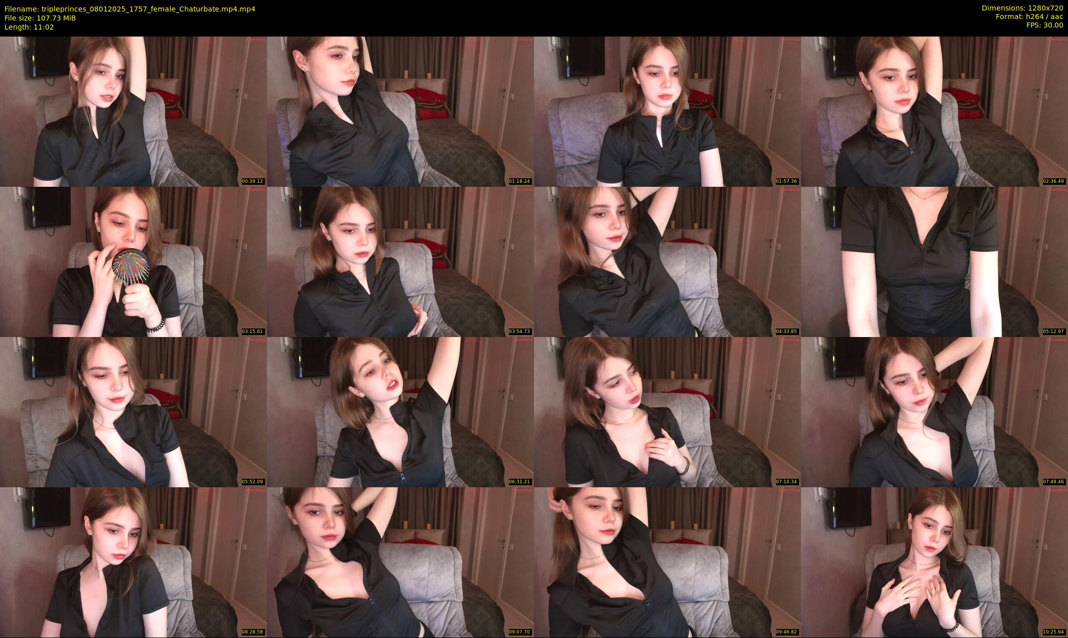 tripleprinces — 12 minute Chaturbate female cam show recording, 720p, Jan 8, 2025