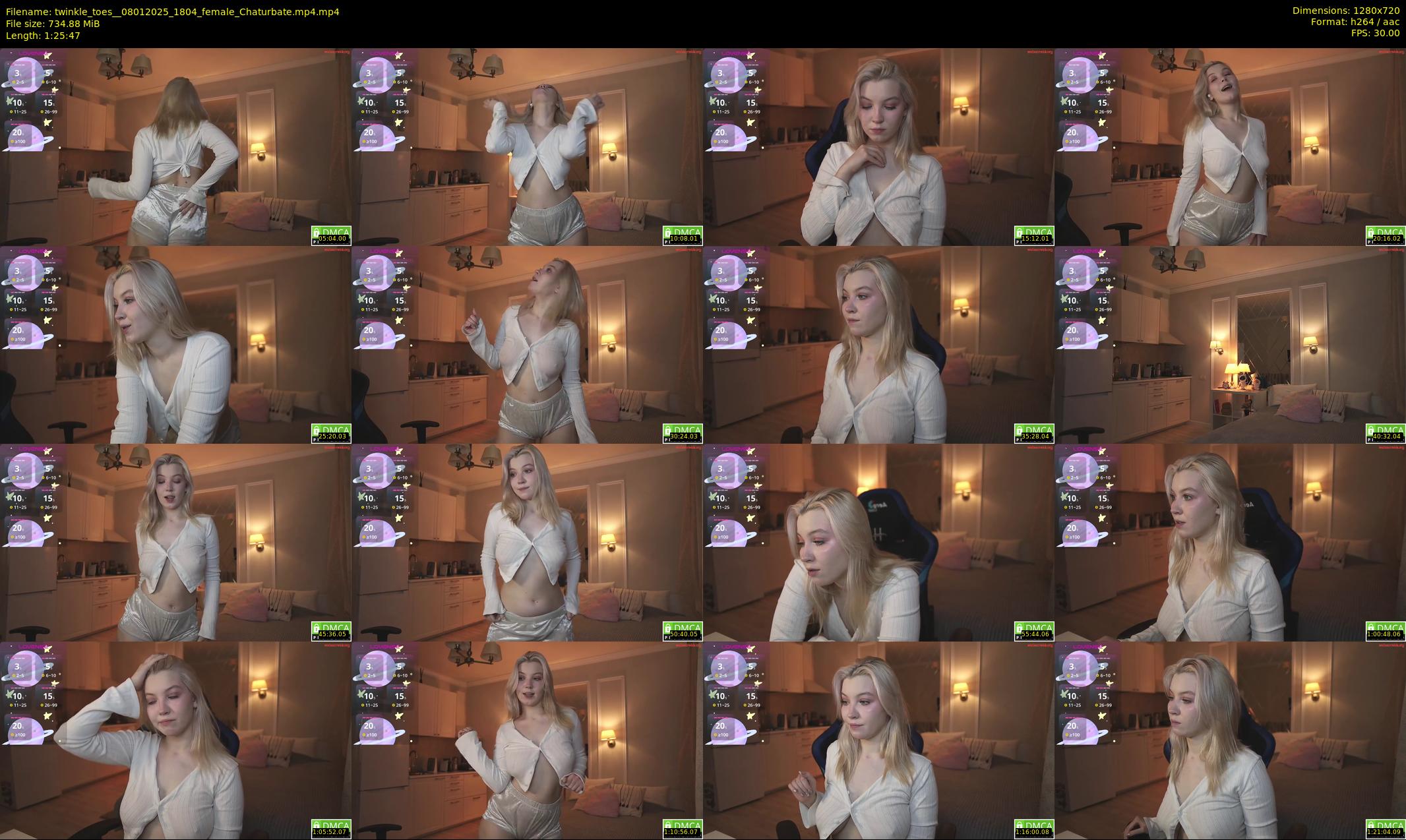 twinkle_toes_ — 86 minute Chaturbate female cam show recording, 720p, Jan 8, 2025