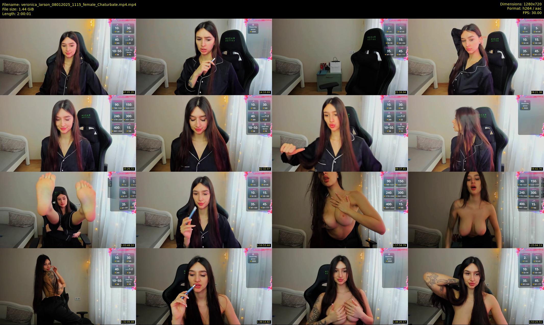 veronica_larson — 121 minute Chaturbate female cam show recording, 720p, Jan 8, 2025