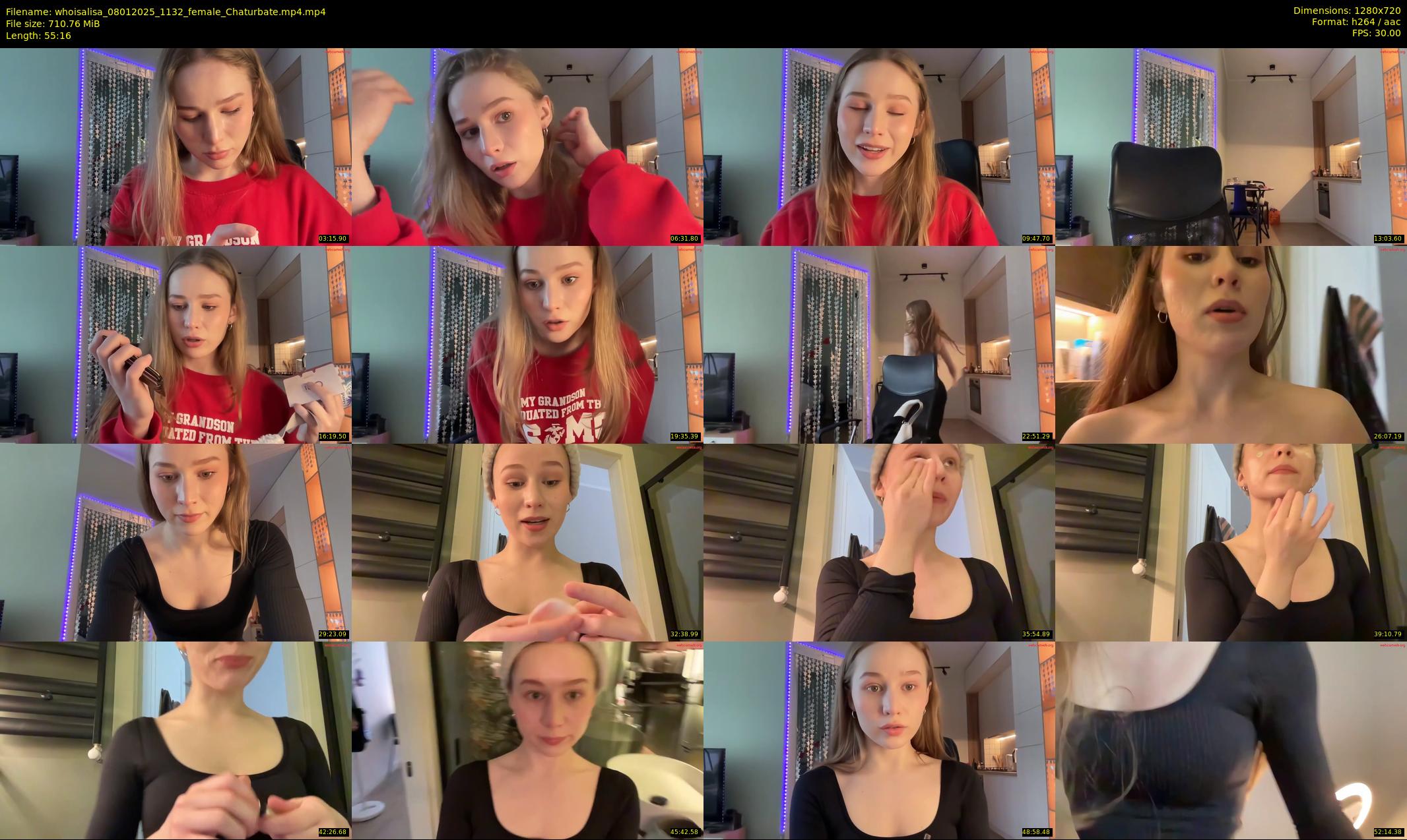 whoisalisa — 56 minute Chaturbate female cam show recording, 720p, Jan 8, 2025