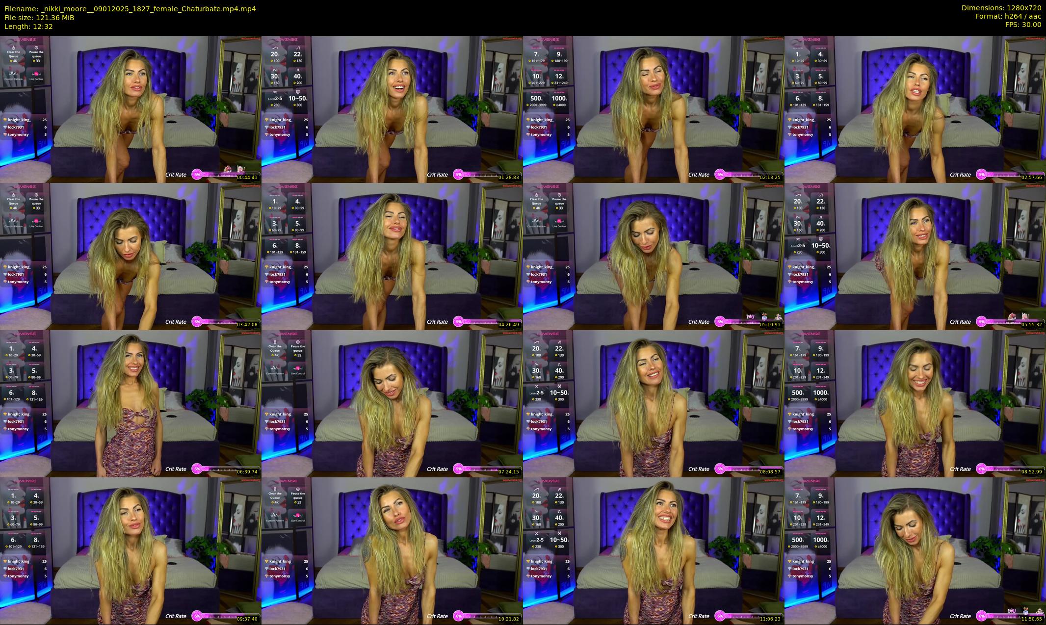 _nikki_moore_ — 13 minute Chaturbate female cam show recording, 720p, Jan 9, 2025