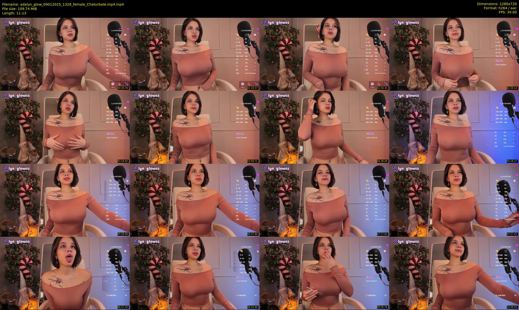 adalyn_glow — 12 minute Chaturbate female cam show recording, 720p, Jan 9, 2025