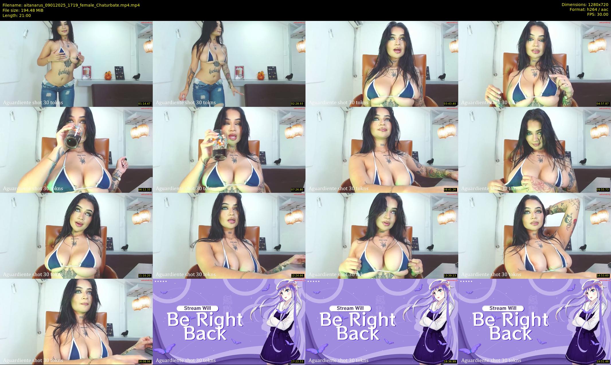 aitanarus — 21 minute Chaturbate female cam show recording, 720p, Jan 9, 2025