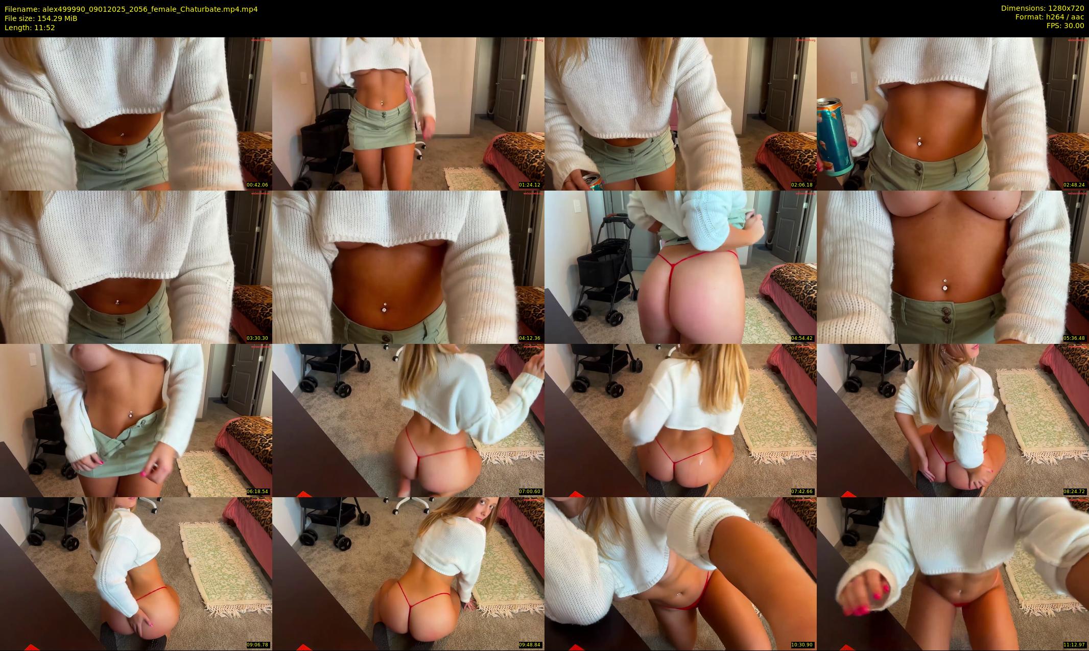 alex499990 — 12 minute Chaturbate female cam show recording, 720p, Jan 9, 2025
