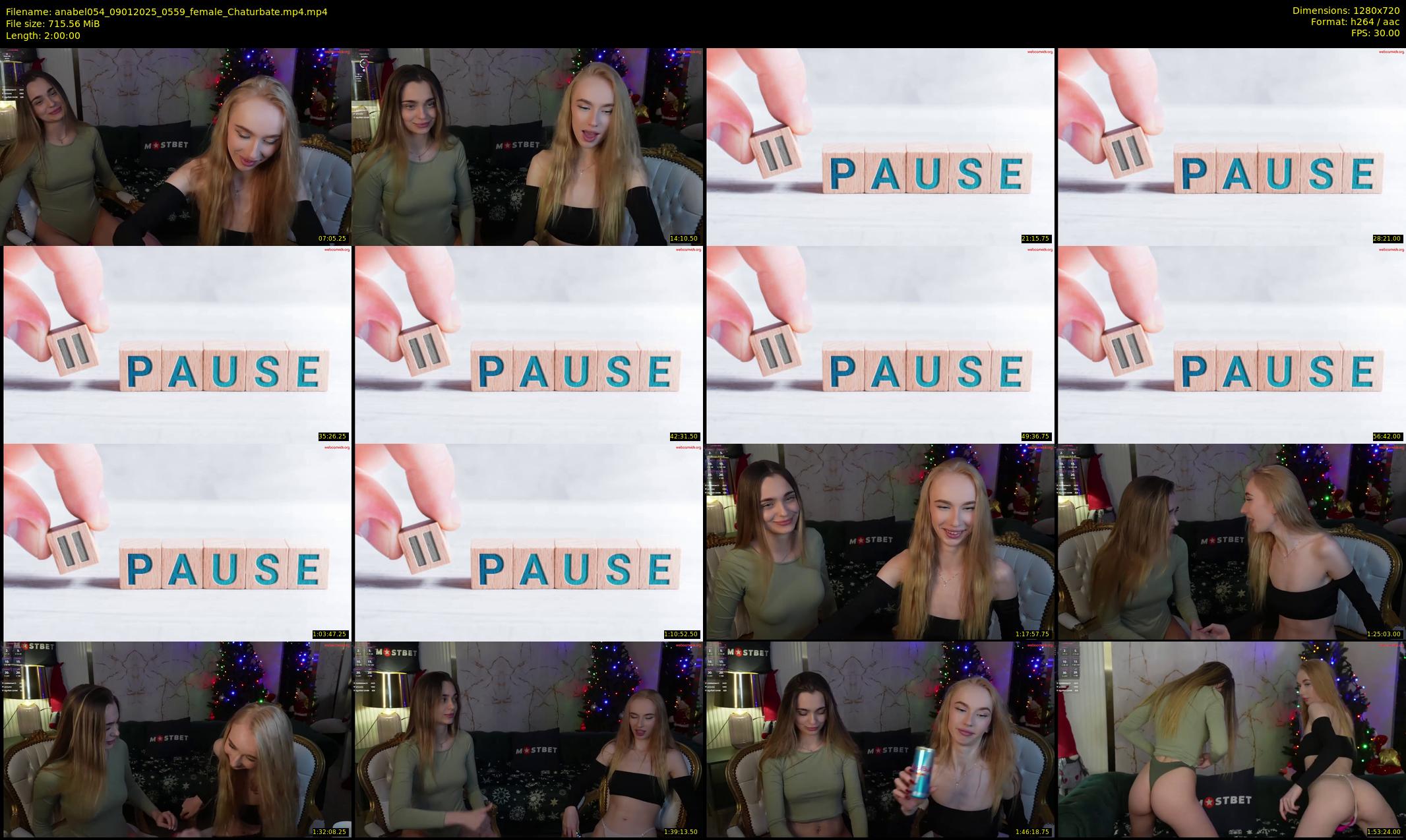 anabel054 — 120 minute Chaturbate female cam show recording, 720p, Jan 9, 2025