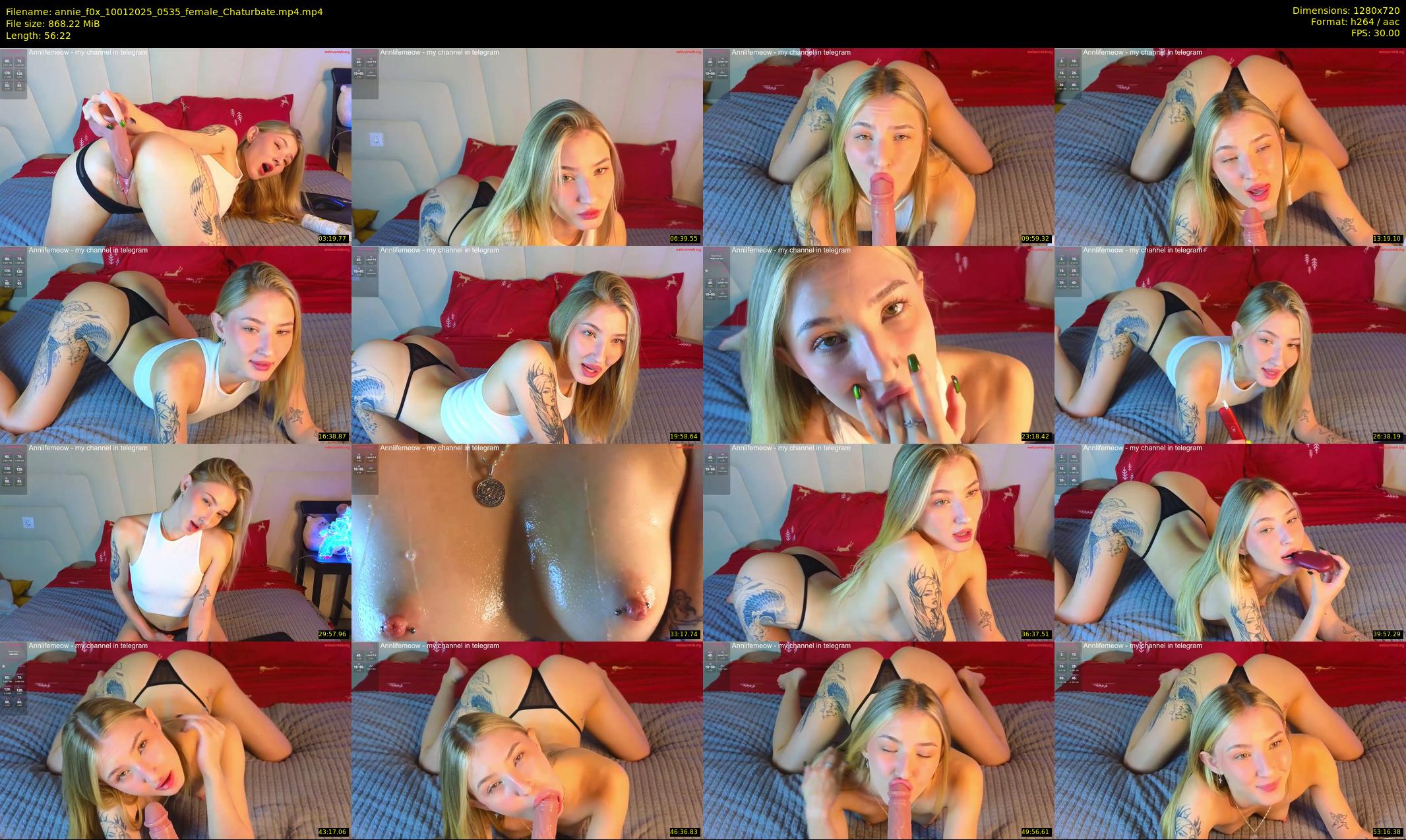 annie_f0x — 57 minute Chaturbate female cam show recording, 720p, Jan 10, 2025