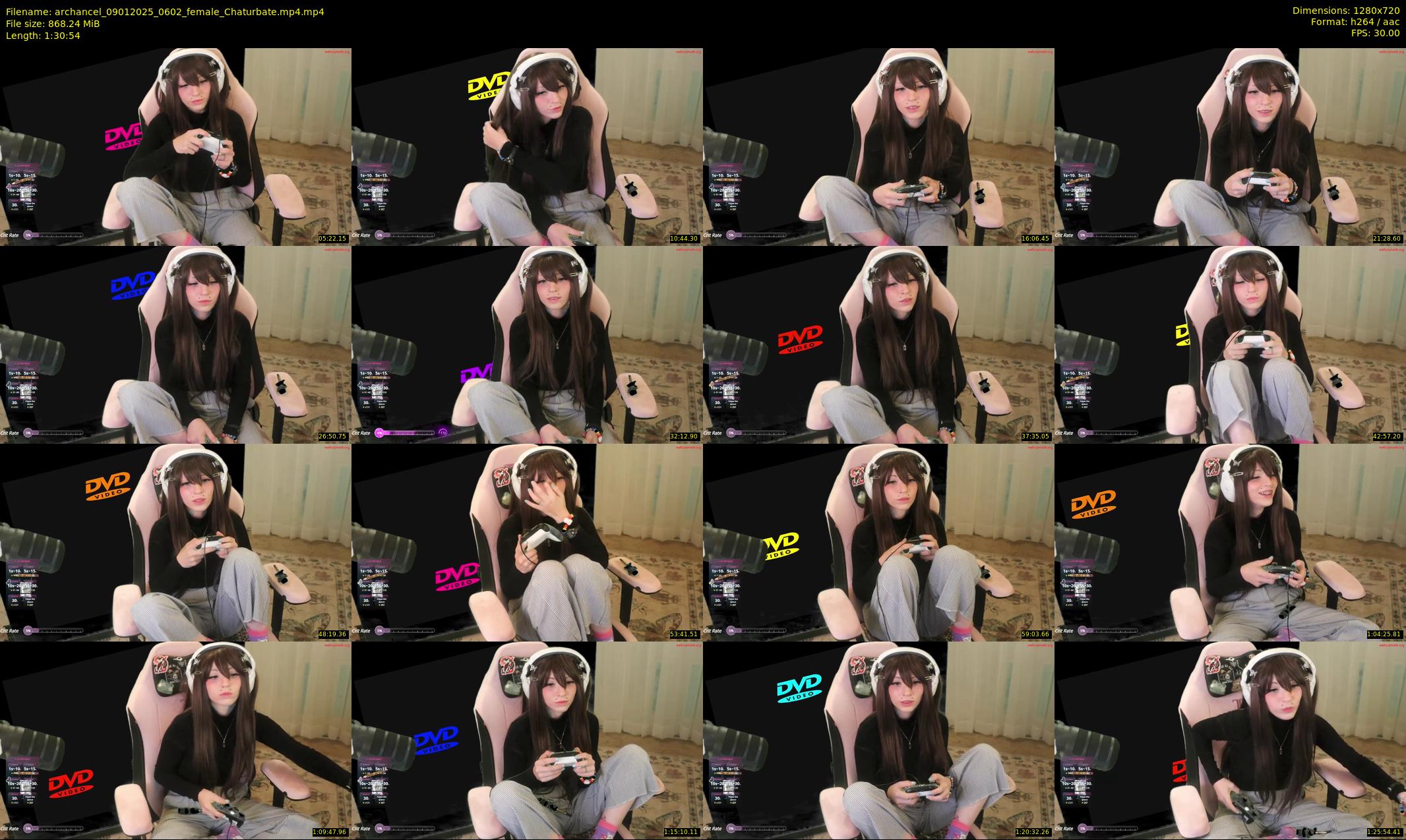 archancel — 91 minute Chaturbate female cam show recording, 720p, Jan 9, 2025
