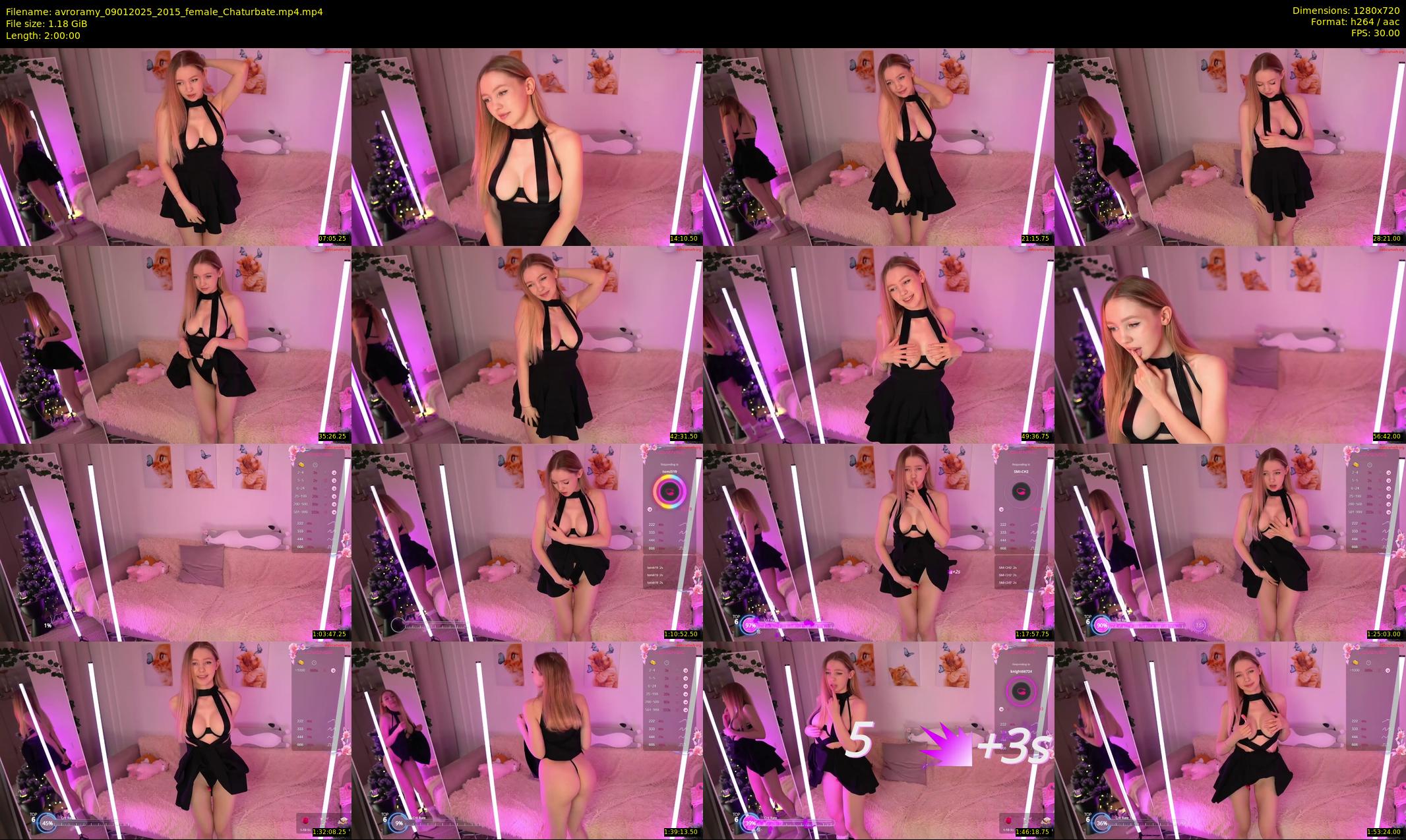 avroramy — 120 minute Chaturbate female cam show recording, 720p, Jan 9, 2025