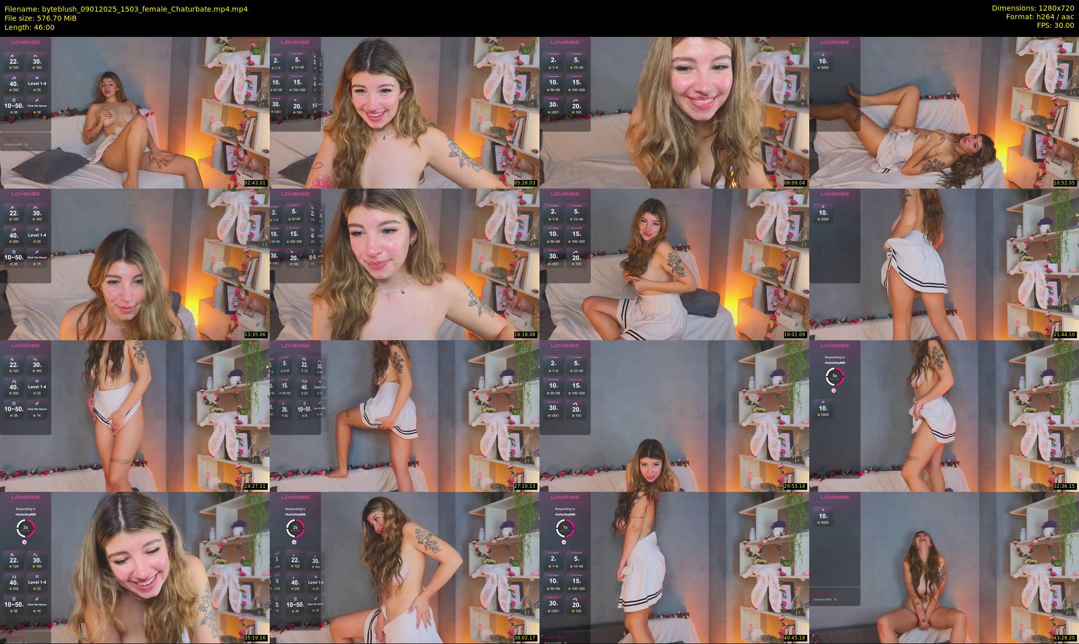 byteblush — 46 minute Chaturbate female cam show recording, 720p, Jan 9, 2025