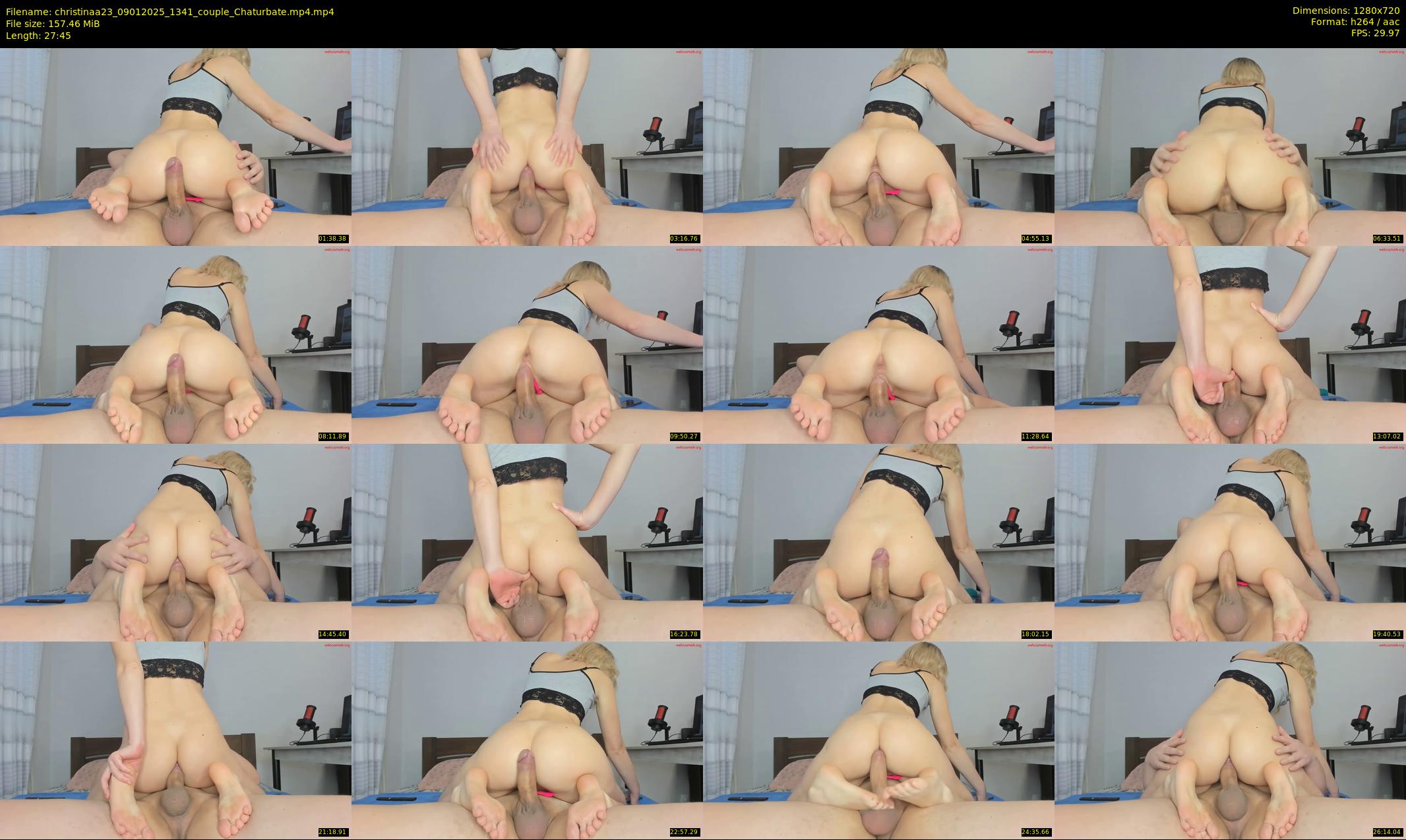 christinaa23 — 28 minute Chaturbate couple cam show recording, 720p, Jan 9, 2025