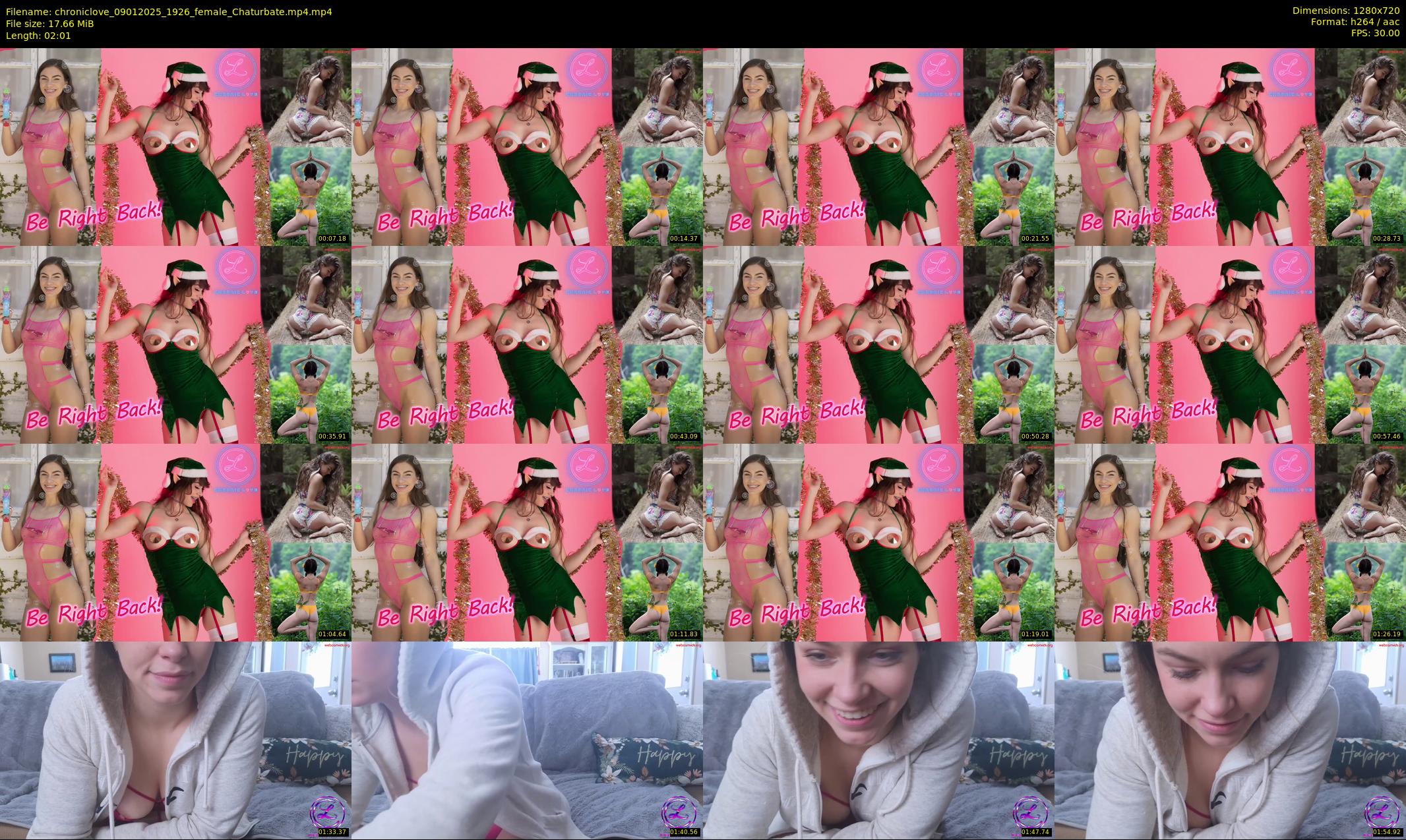 chroniclove — 3 minute Chaturbate female cam show recording, 720p, Jan 9, 2025
