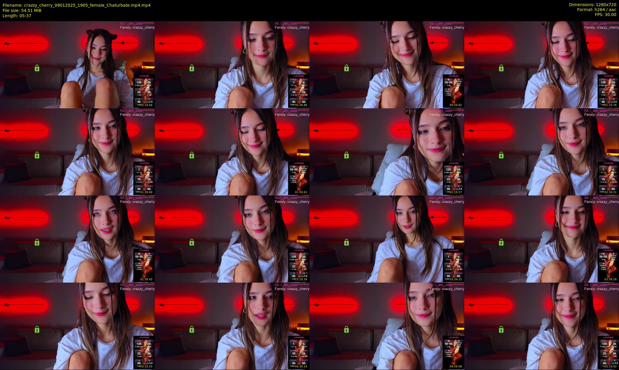 crazzy_cherry — 6 minute Chaturbate female cam show recording, 720p, Jan 9, 2025