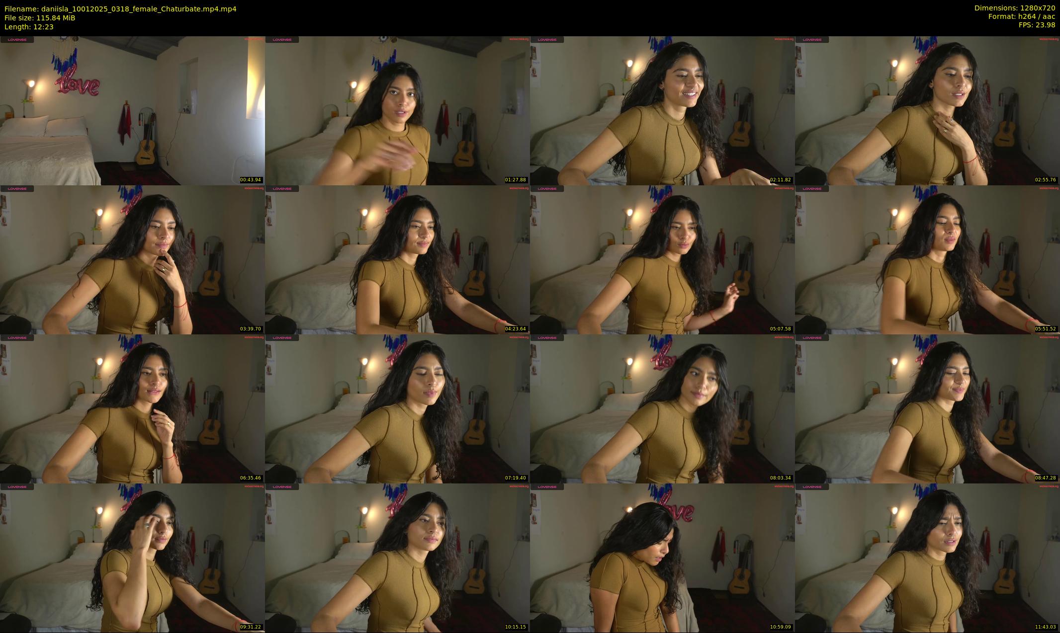 daniisla — 13 minute Chaturbate female cam show recording, 720p, Jan 10, 2025
