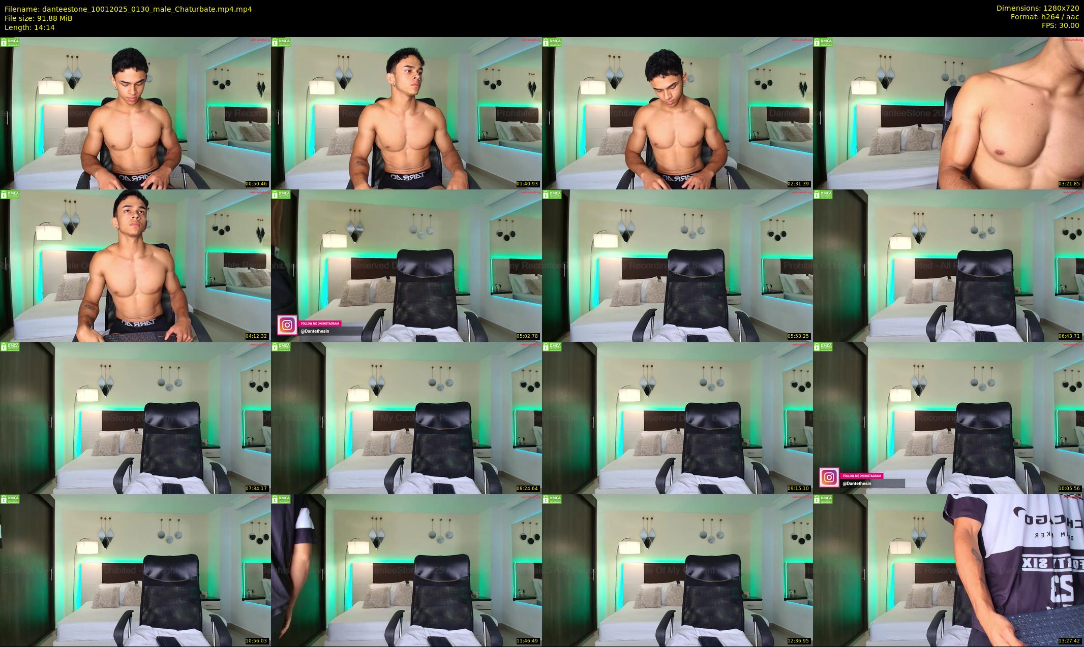 danteestone — 15 minute Chaturbate male cam show recording, 720p, Jan 10, 2025