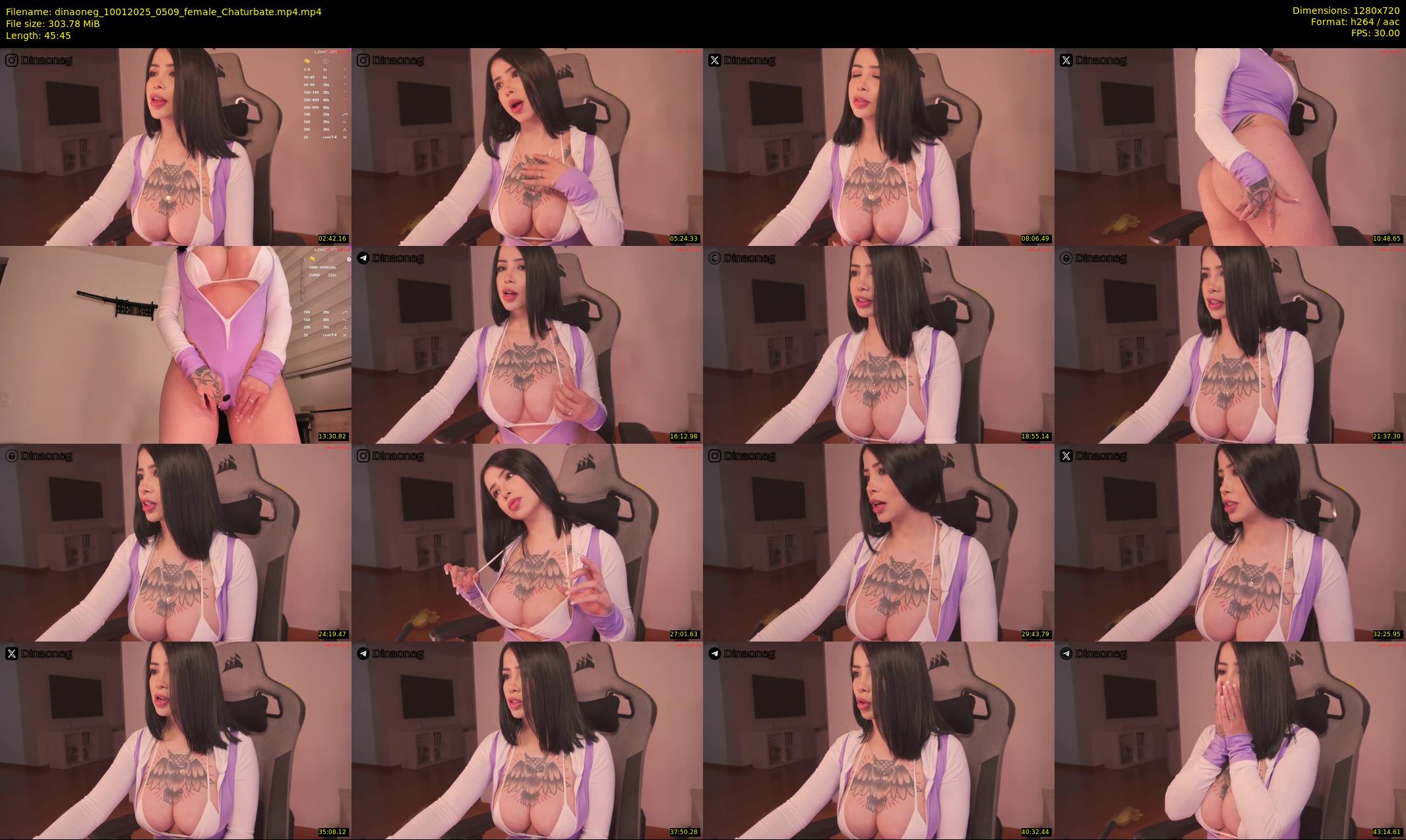 dinaoneg — 46 minute Chaturbate female cam show recording, 720p, Jan 10, 2025