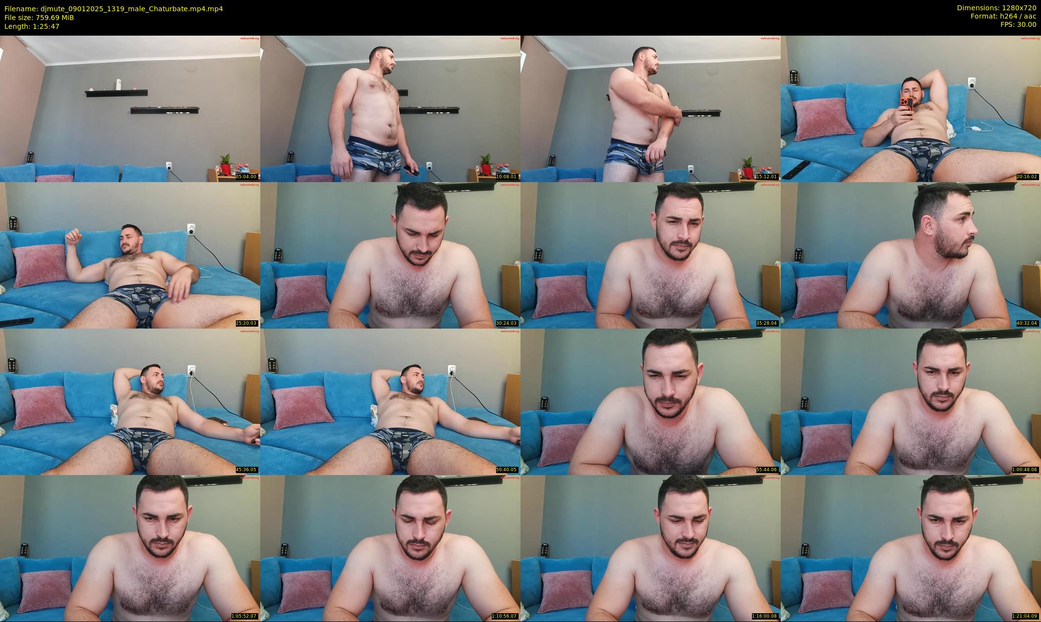 djmute — 86 minute Chaturbate male cam show recording, 720p, Jan 9, 2025