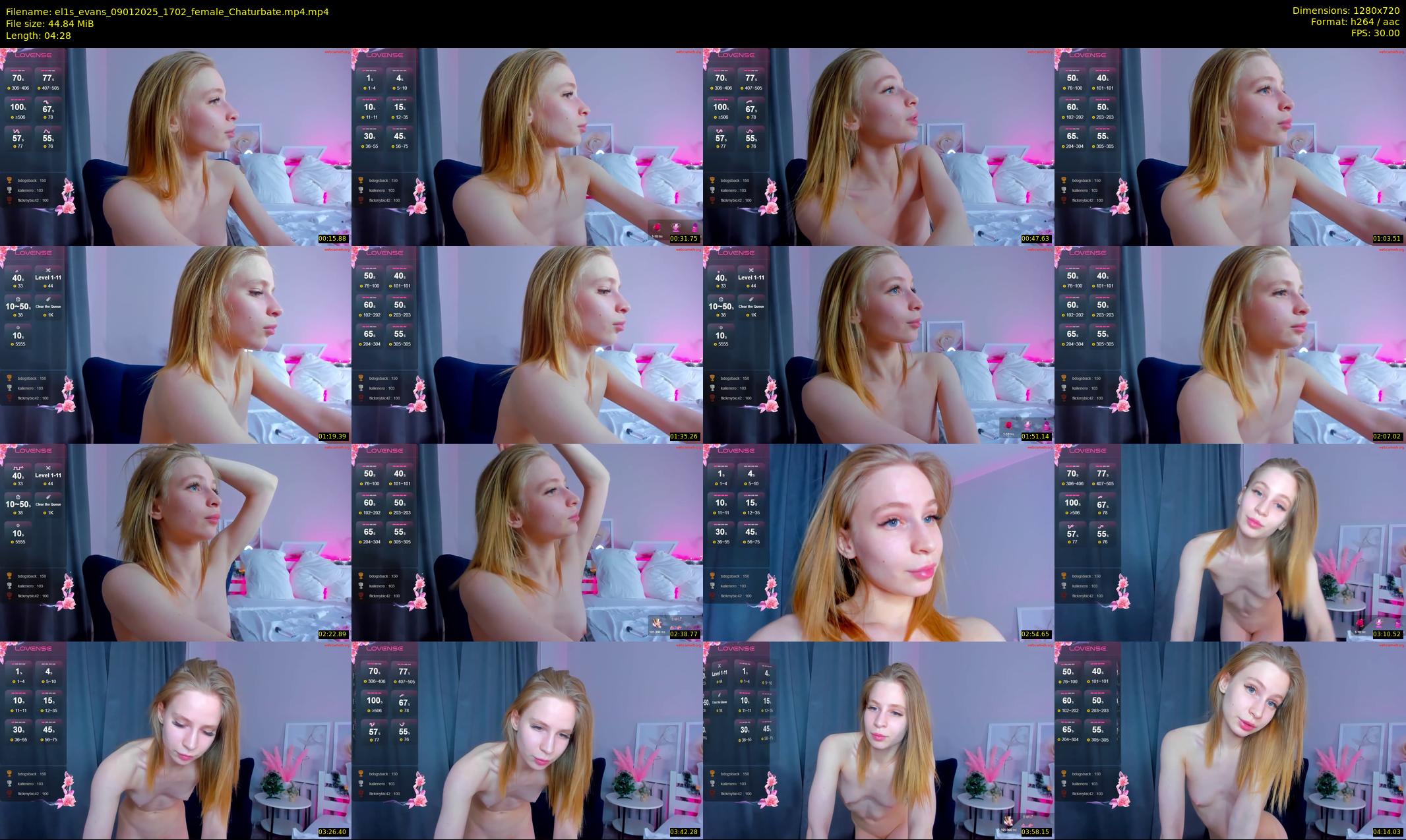 el1s_evans — 5 minute Chaturbate female cam show recording, 720p, Jan 9, 2025