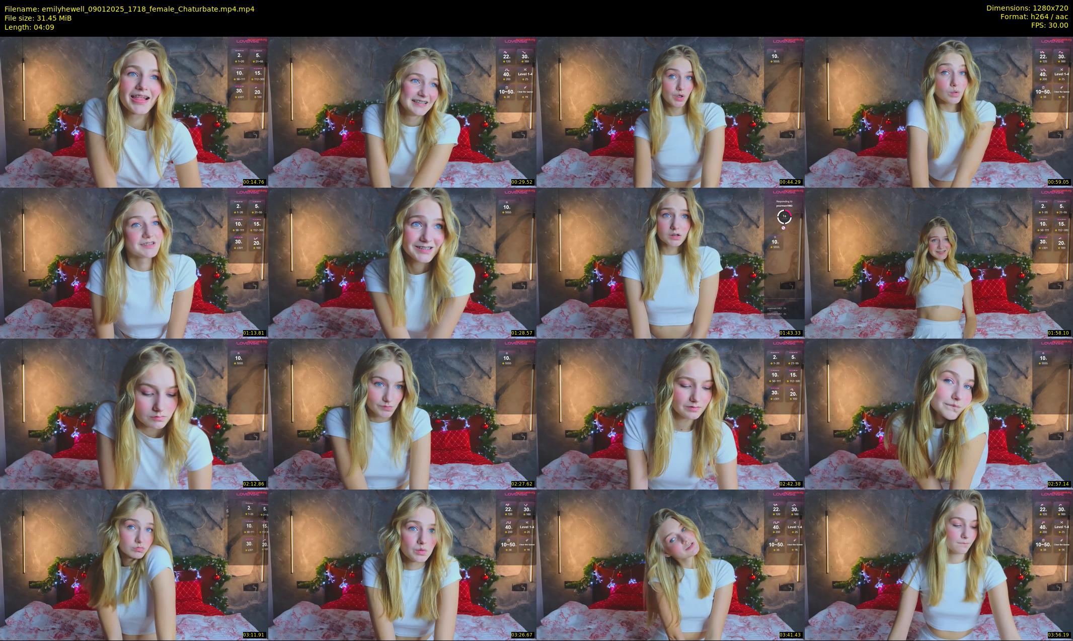 emilyhewell — 5 minute Chaturbate female cam show recording, 720p, Jan 9, 2025