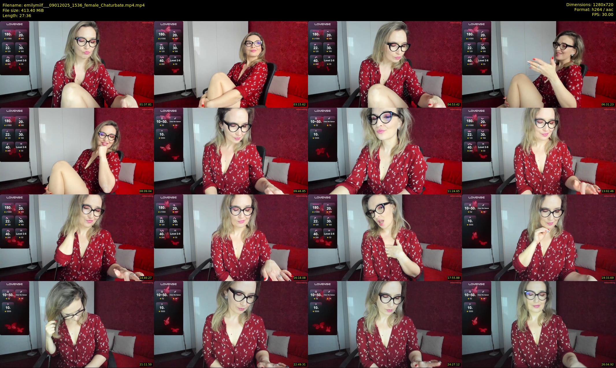 emilymilf__ — 28 minute Chaturbate female cam show recording, 720p, Jan 9, 2025