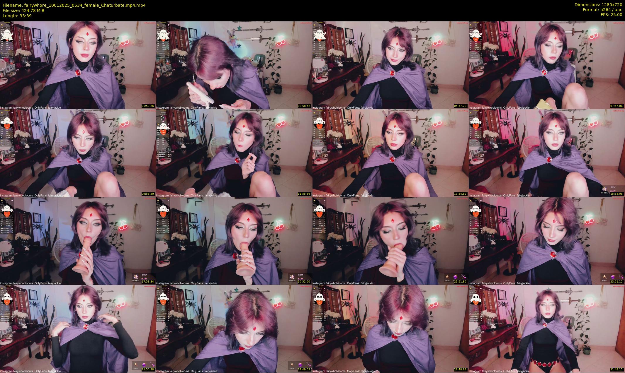 fairywhore — 34 minute Chaturbate female cam show recording, 720p, Jan 10, 2025