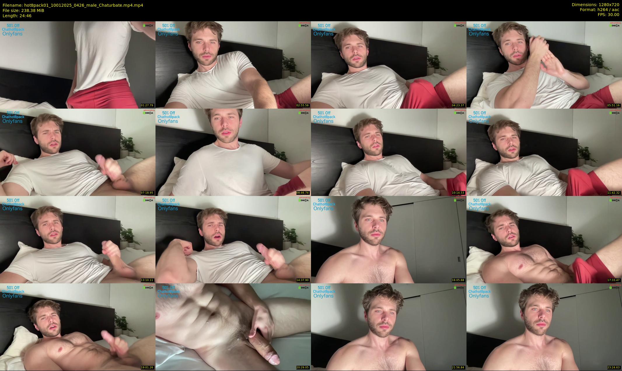 hot8pack01 — 25 minute Chaturbate male cam show recording, 720p, Jan 10, 2025