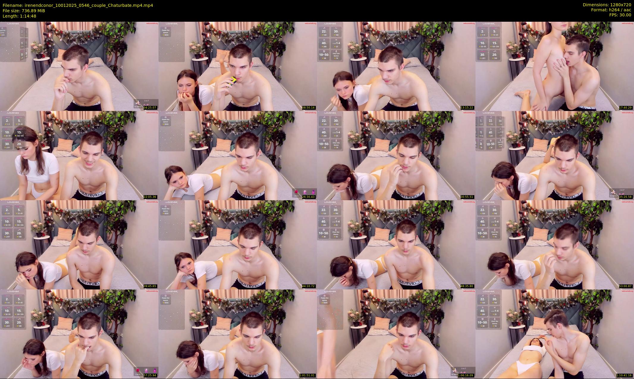 irenendconor — 75 minute Chaturbate couple cam show recording, 720p, Jan 10, 2025
