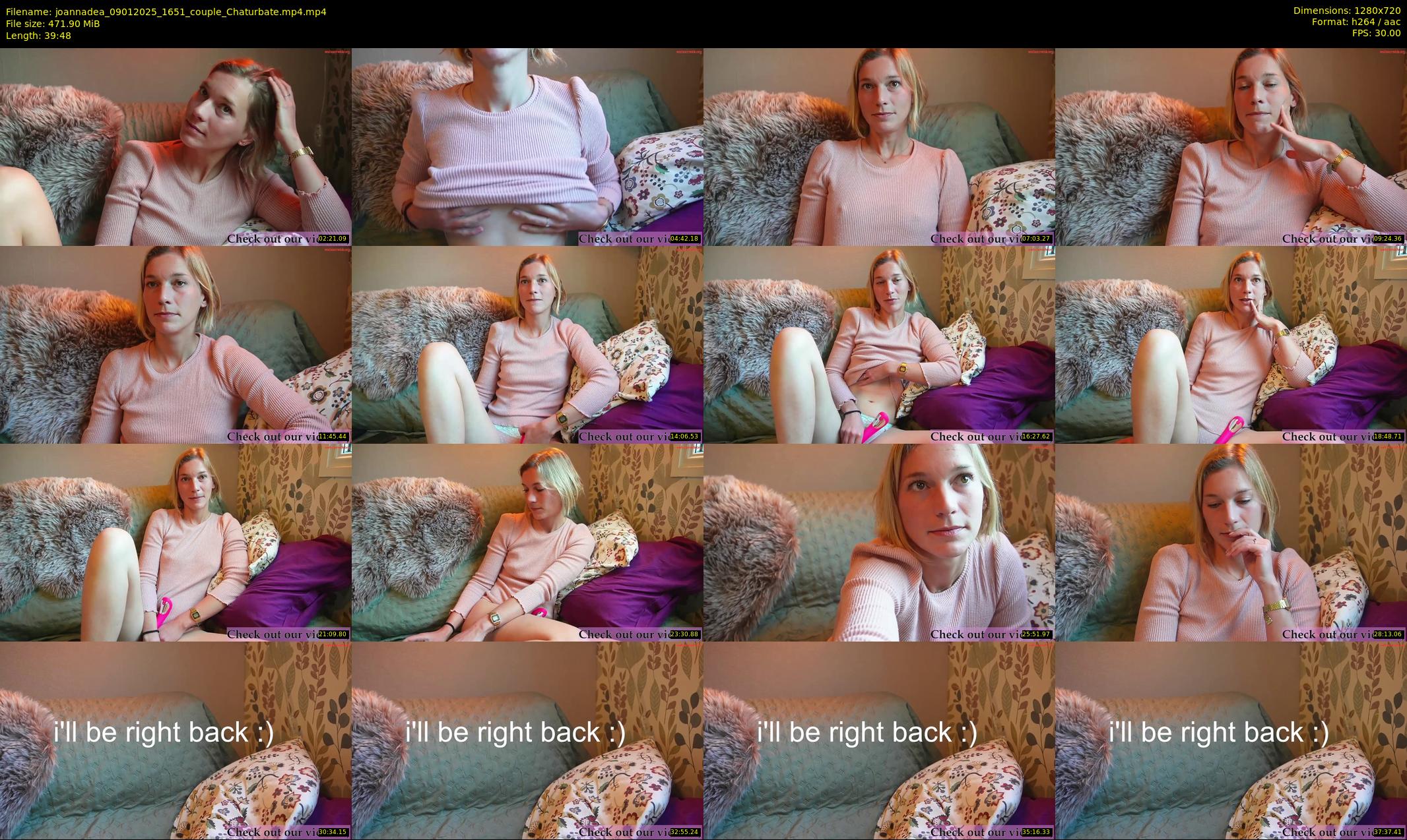 joannadea — 40 minute Chaturbate female cam show recording, 720p, Jan 9, 2025