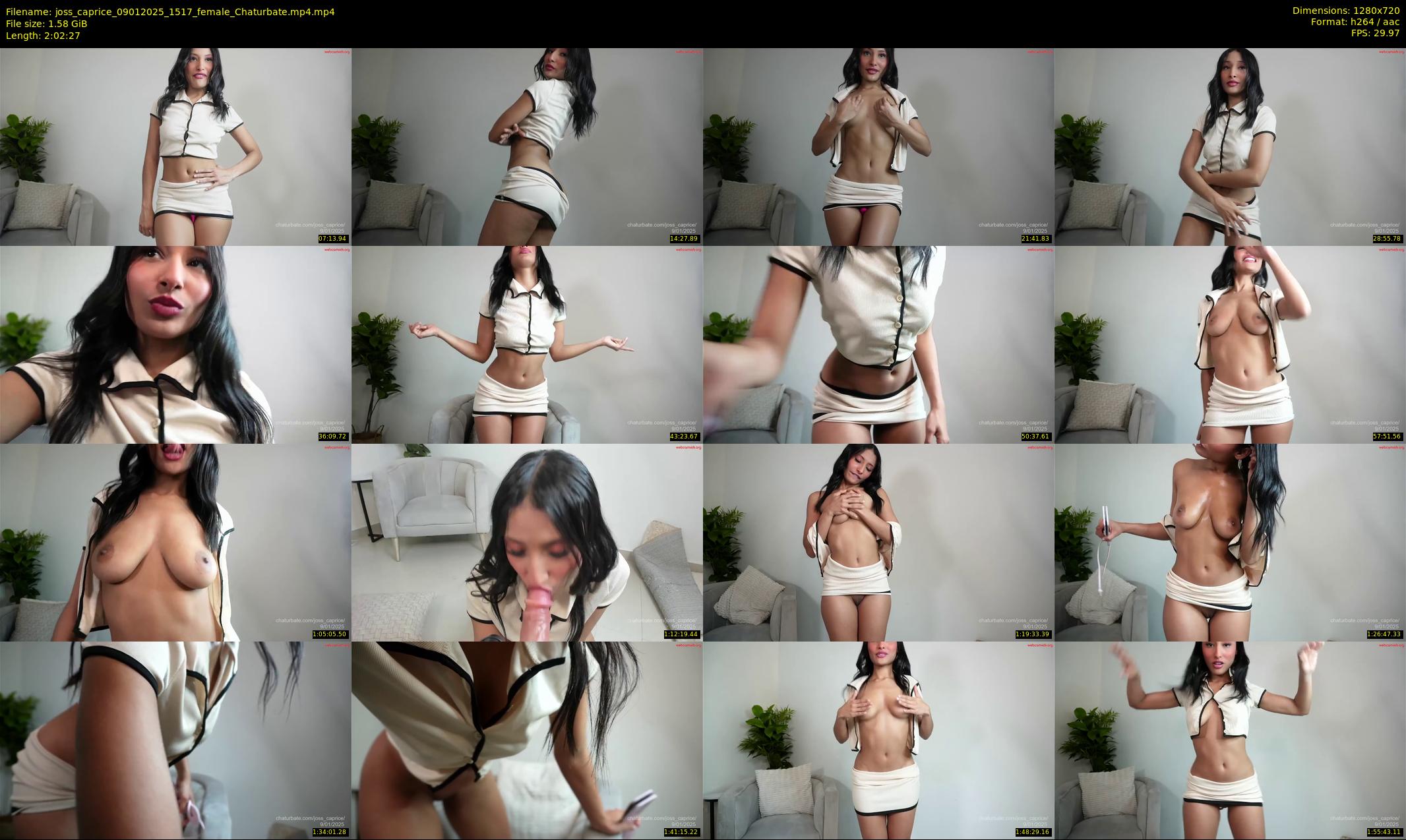 joss_caprice — 123 minute Chaturbate female cam show recording, 720p, Jan 9, 2025