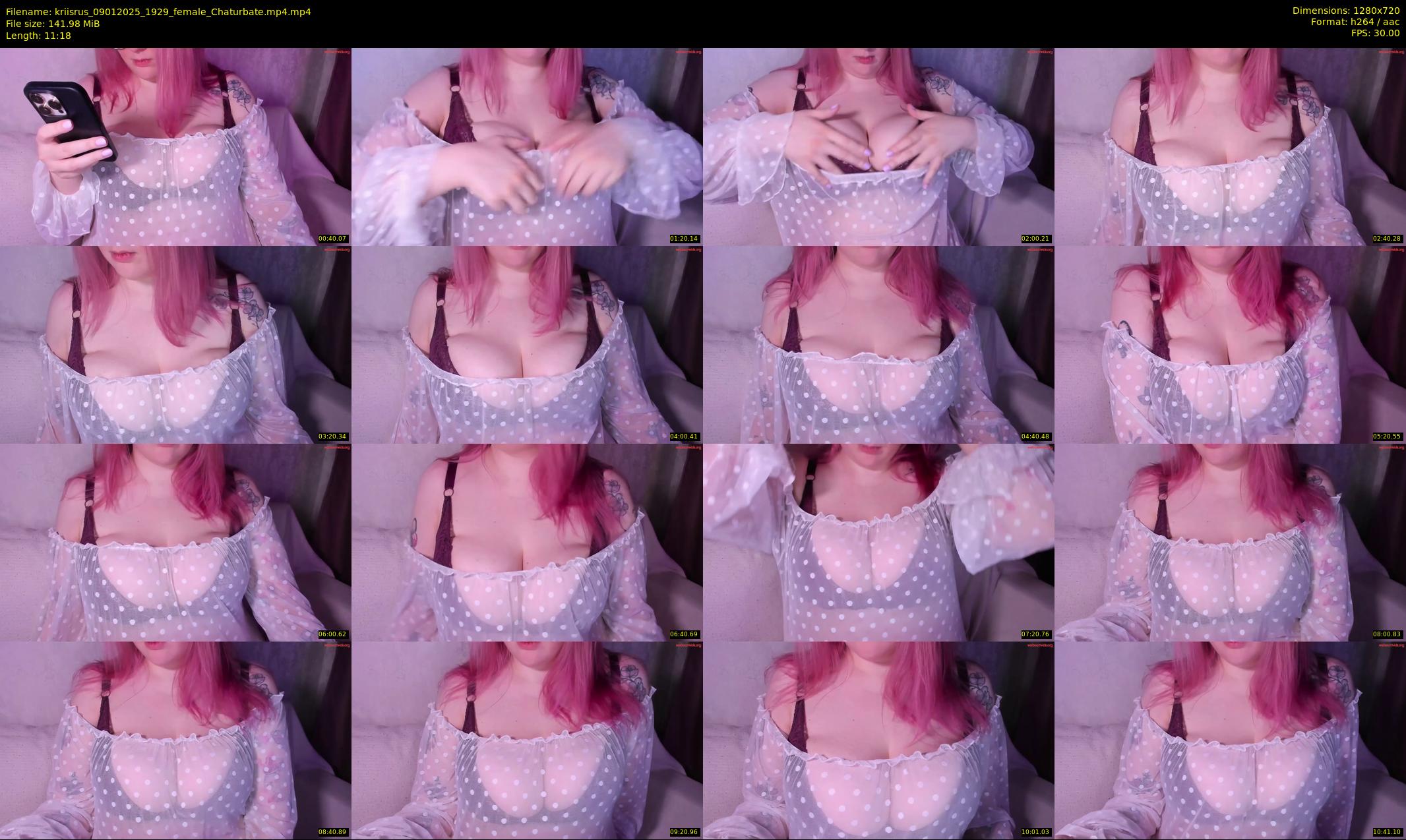 kriisrus — 12 minute Chaturbate female cam show recording, 720p, Jan 9, 2025
