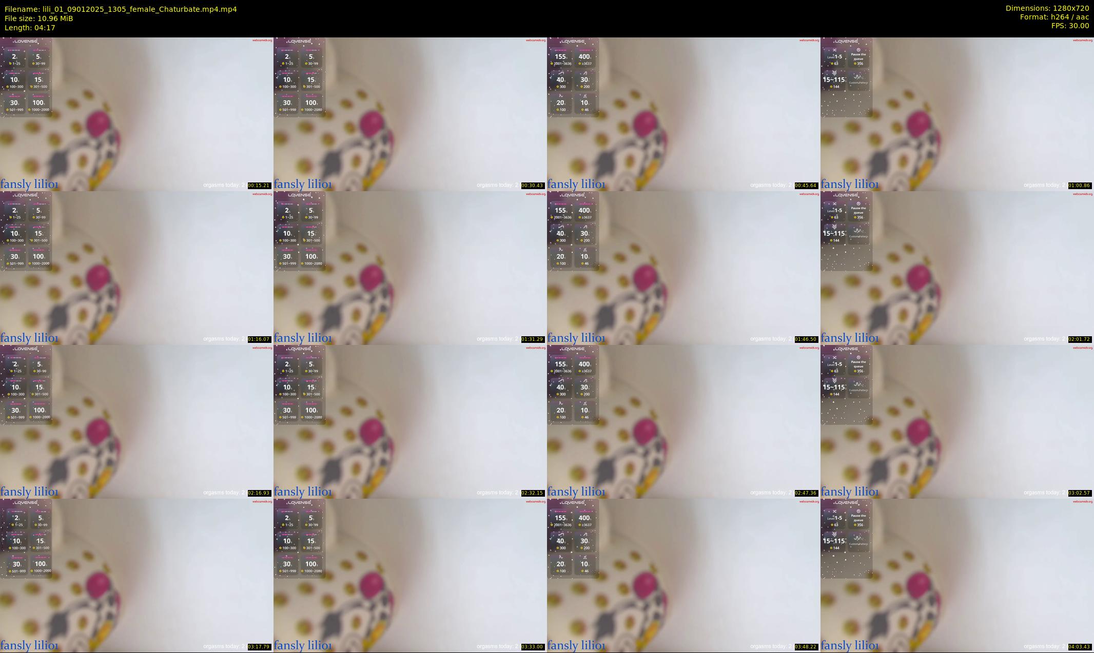 lili_01 — 5 minute Chaturbate female cam show recording, 720p, Jan 9, 2025