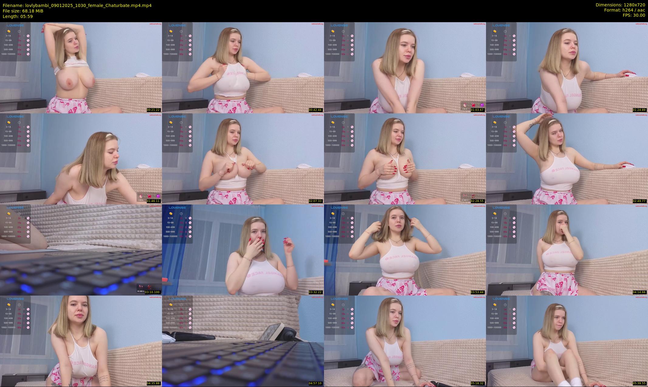 lovlybambi — 6 minute Chaturbate female cam show recording, 720p, Jan 9, 2025