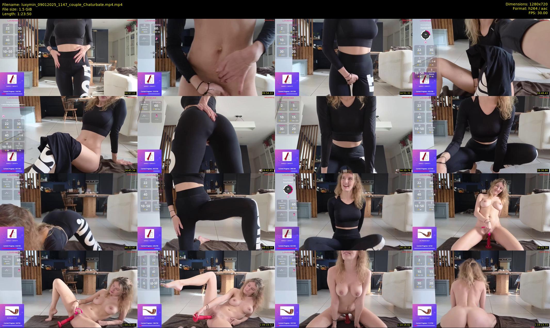 luxymin — 84 minute Chaturbate couple cam show recording, 720p, Jan 9, 2025