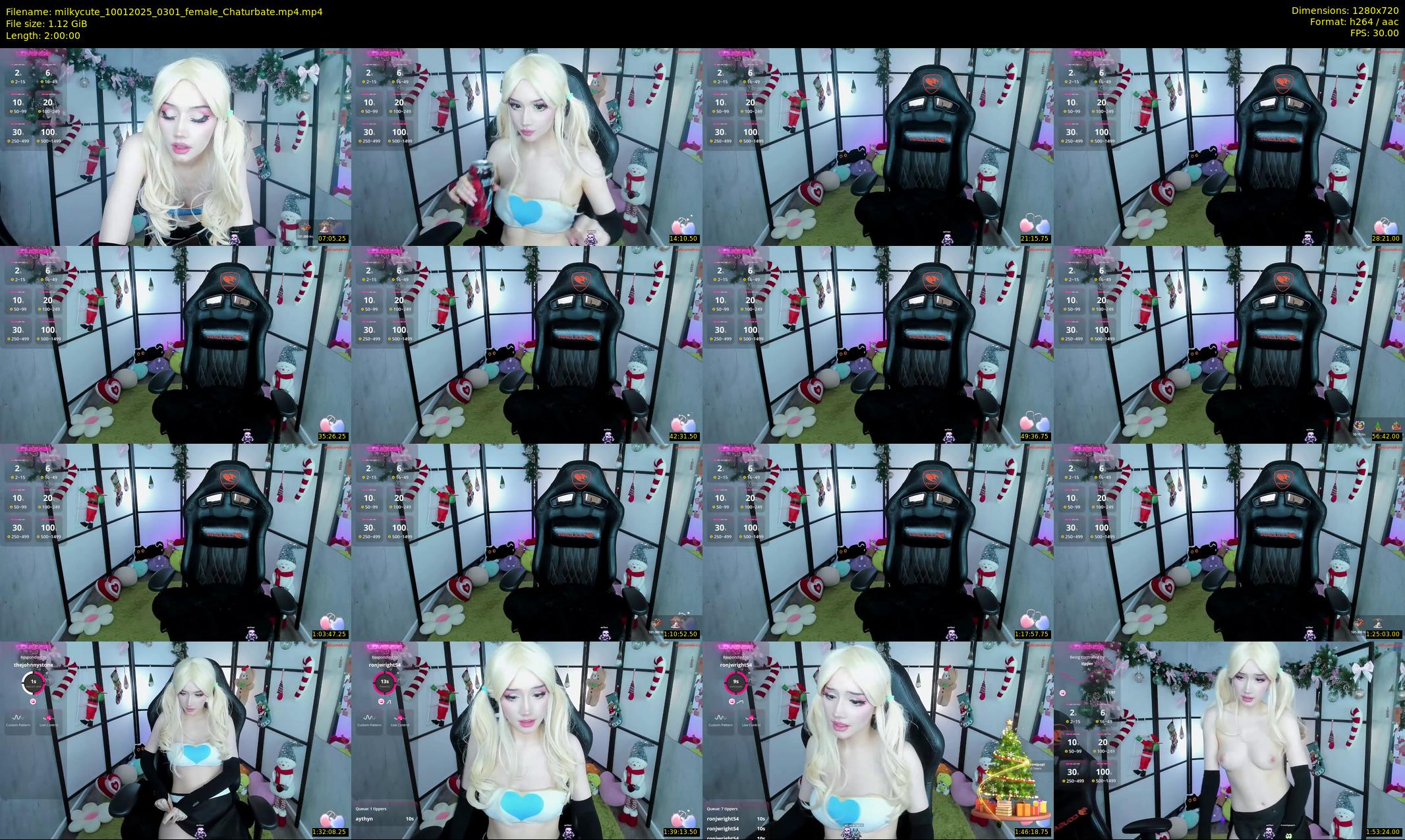 milkycute — 120 minute Chaturbate female cam show recording, 720p, Jan 10, 2025