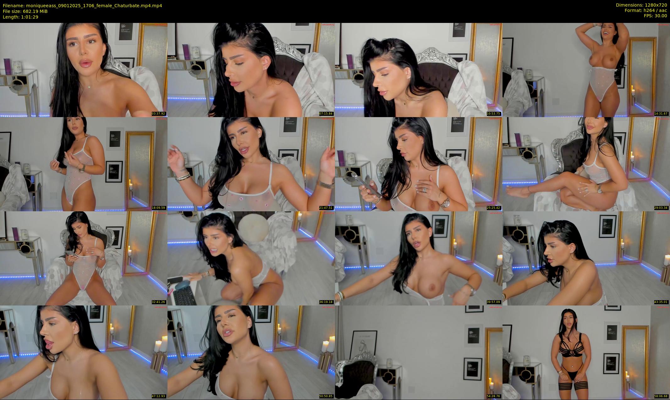 moniqueeass — 62 minute Chaturbate female cam show recording, 720p, Jan 9, 2025