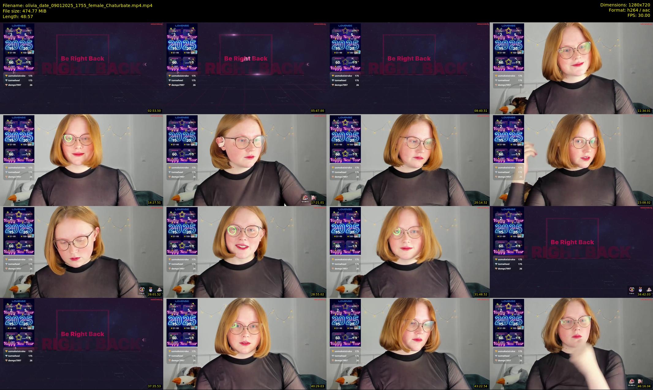 olivia_date — 49 minute Chaturbate female cam show recording, 720p, Jan 9, 2025