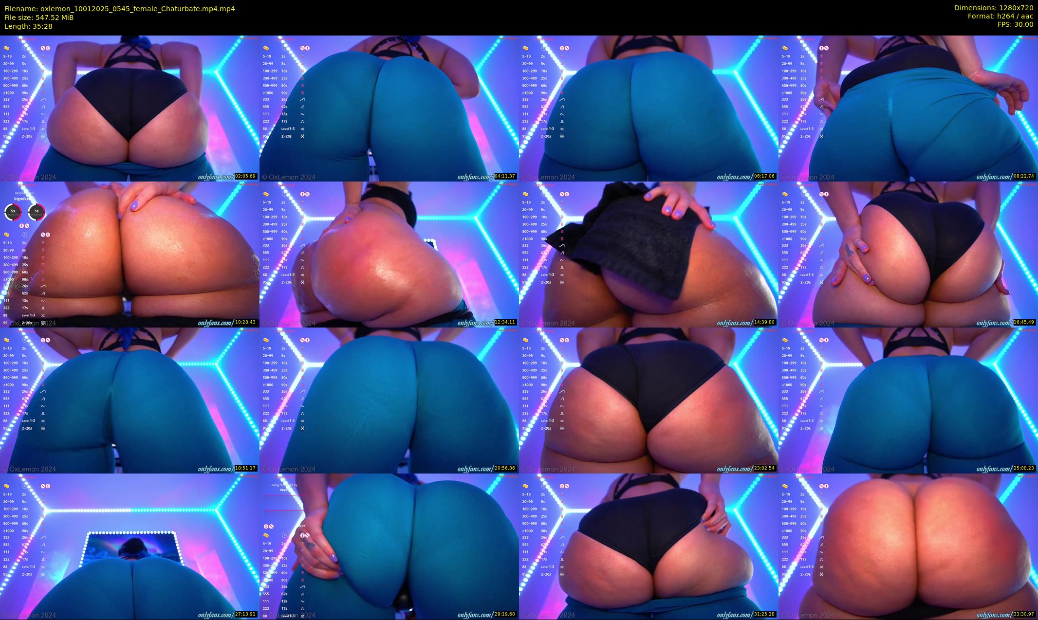 oxlemon — 36 minute Chaturbate female cam show recording, 720p, Jan 10, 2025