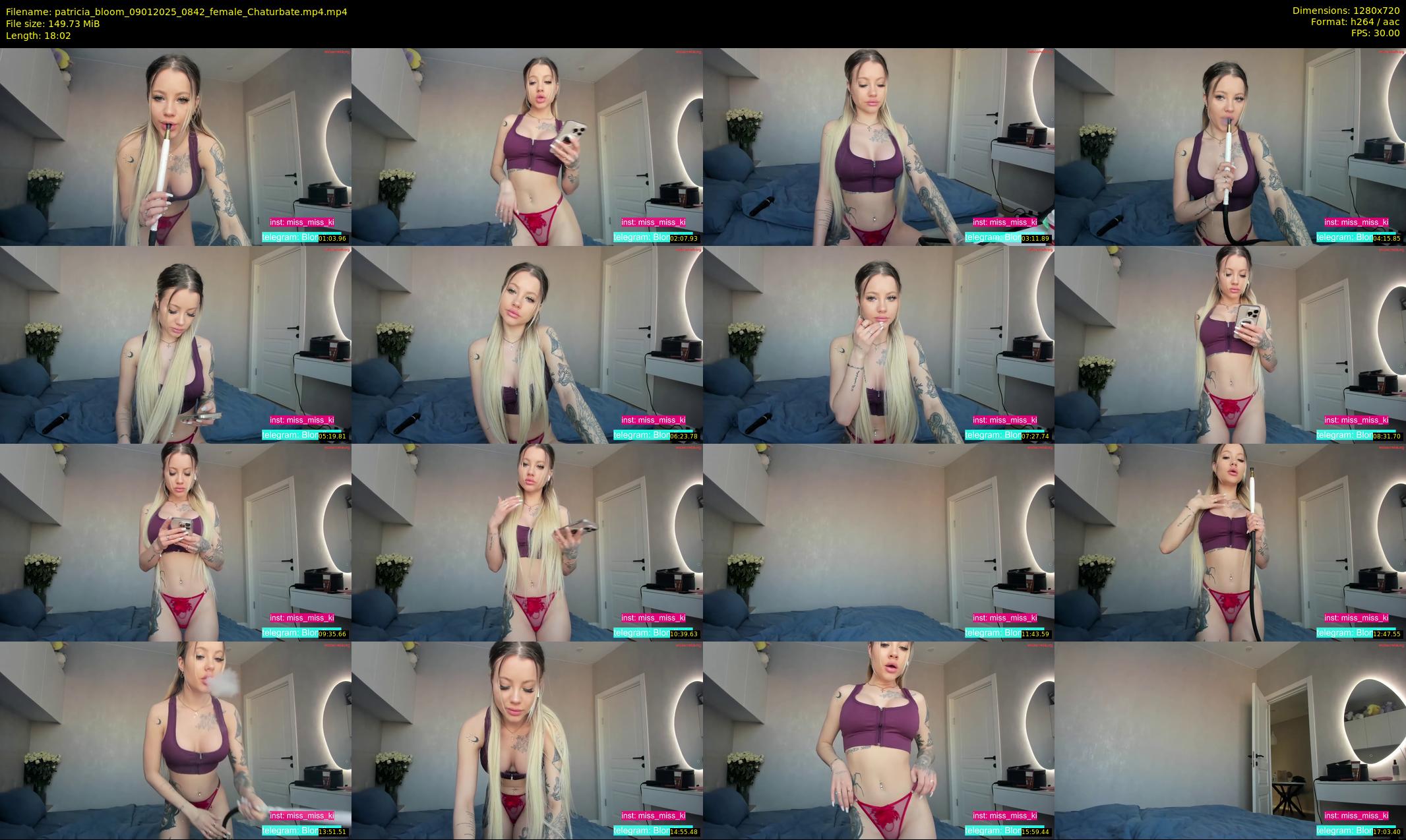 patricia_bloom — 19 minute Chaturbate female cam show recording, 720p, Jan 9, 2025