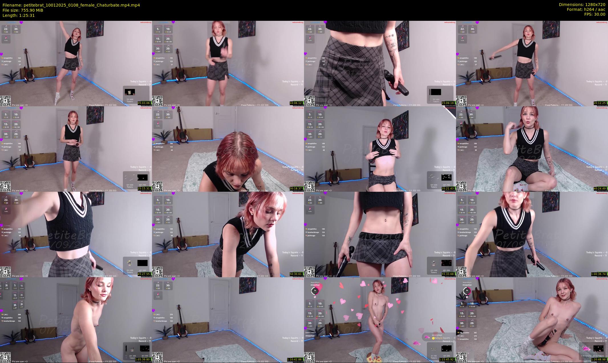 petitebrat — 86 minute Chaturbate female cam show recording, 720p, Jan 10, 2025