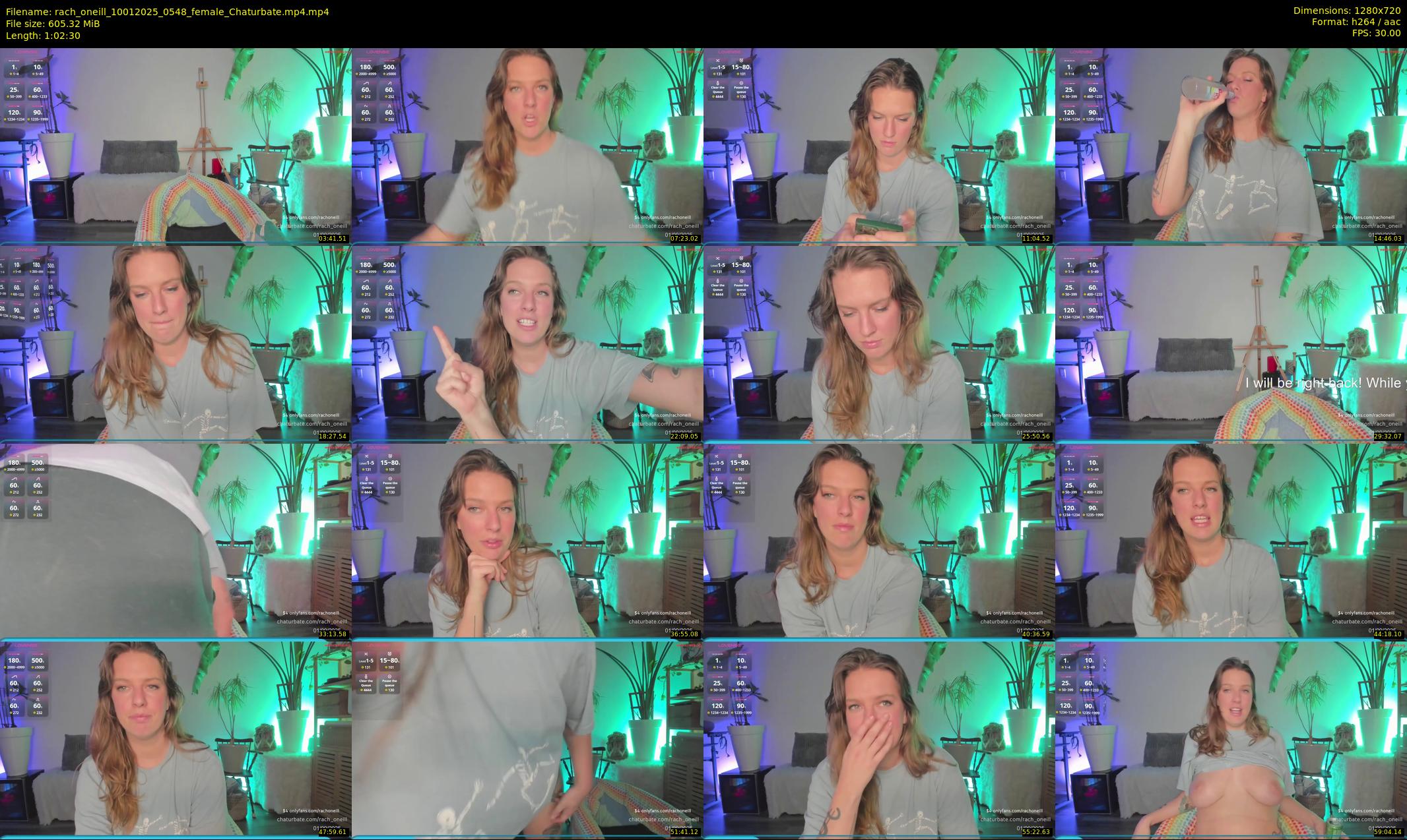 rach_oneill — 63 minute Chaturbate female cam show recording, 720p, Jan 10, 2025