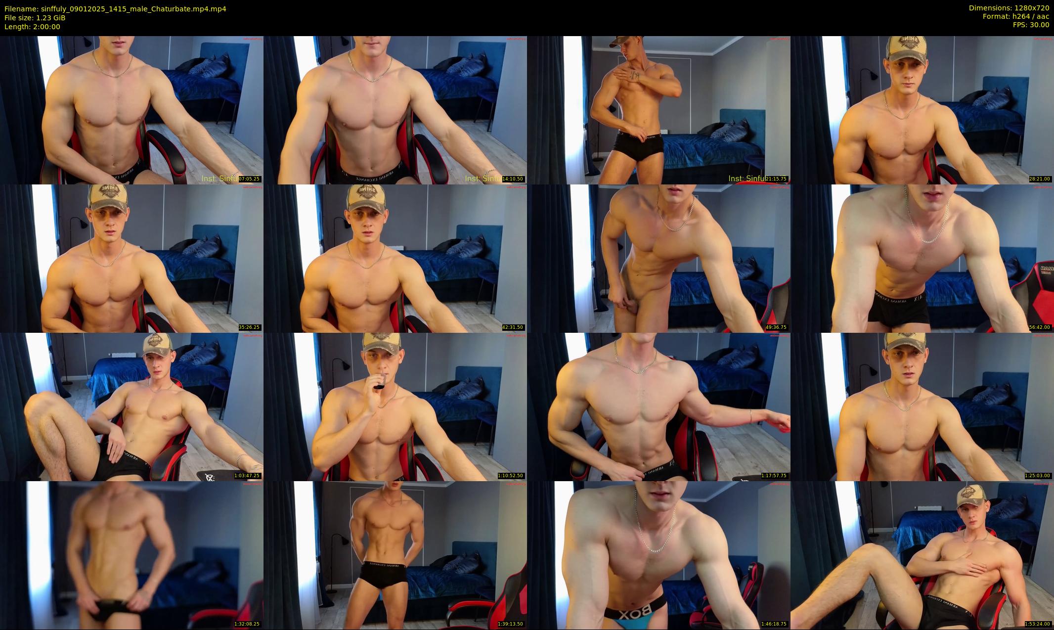 sinffuly — 120 minute Chaturbate male cam show recording, 720p, Jan 9, 2025
