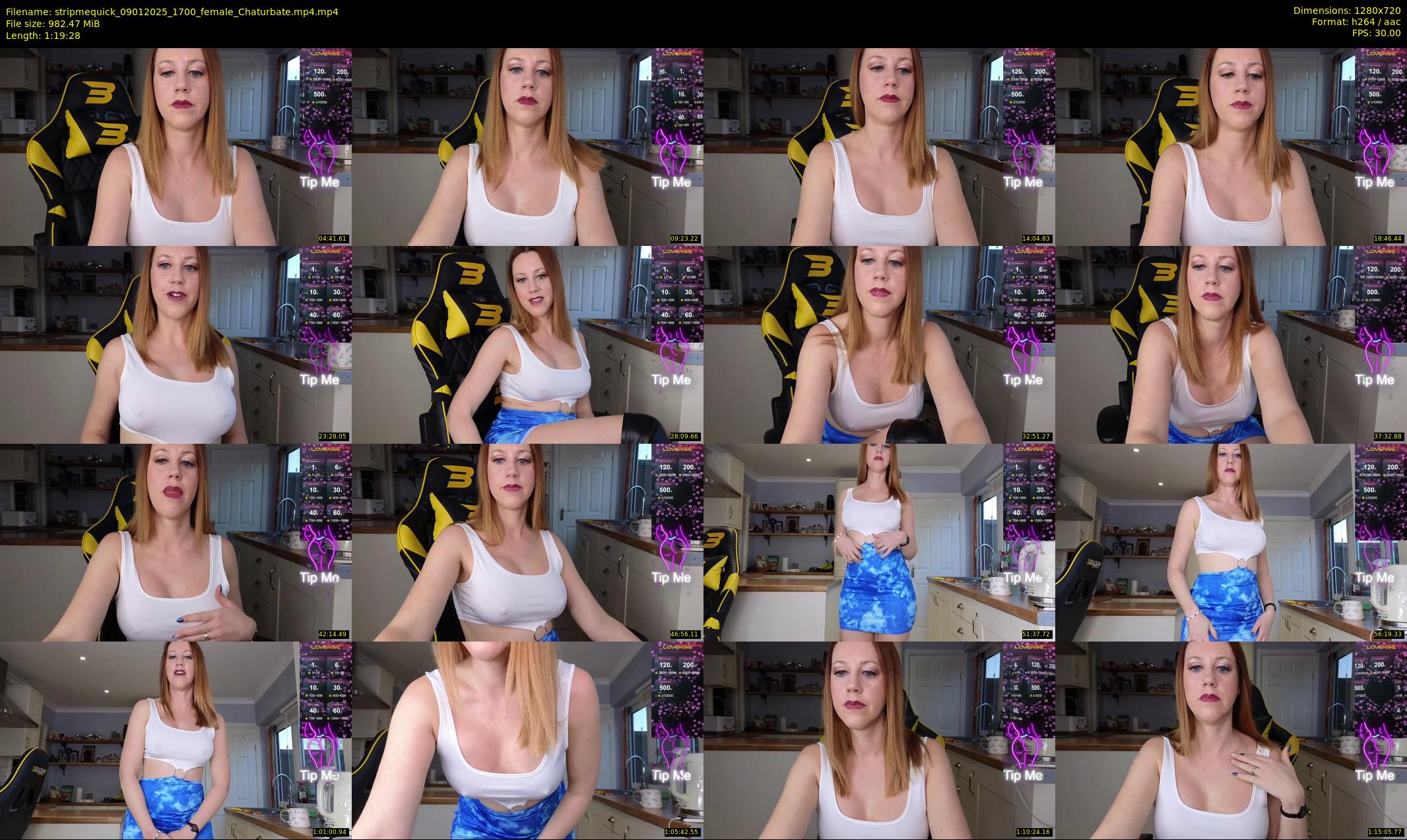 stripmequick — 80 minute Chaturbate female cam show recording, 720p, Jan 9, 2025