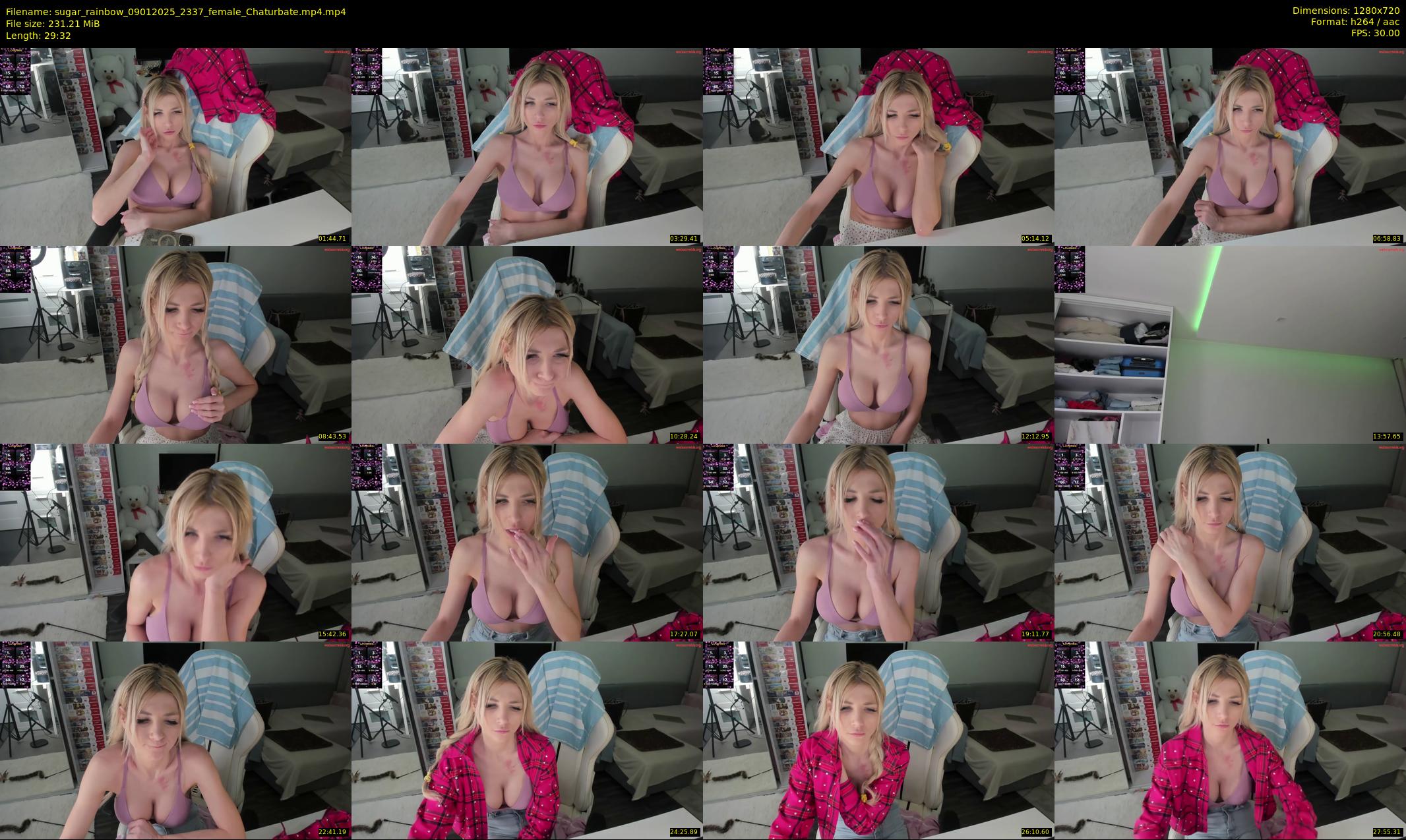 sugar_rainbow — 30 minute Chaturbate female cam show recording, 720p, Jan 9, 2025