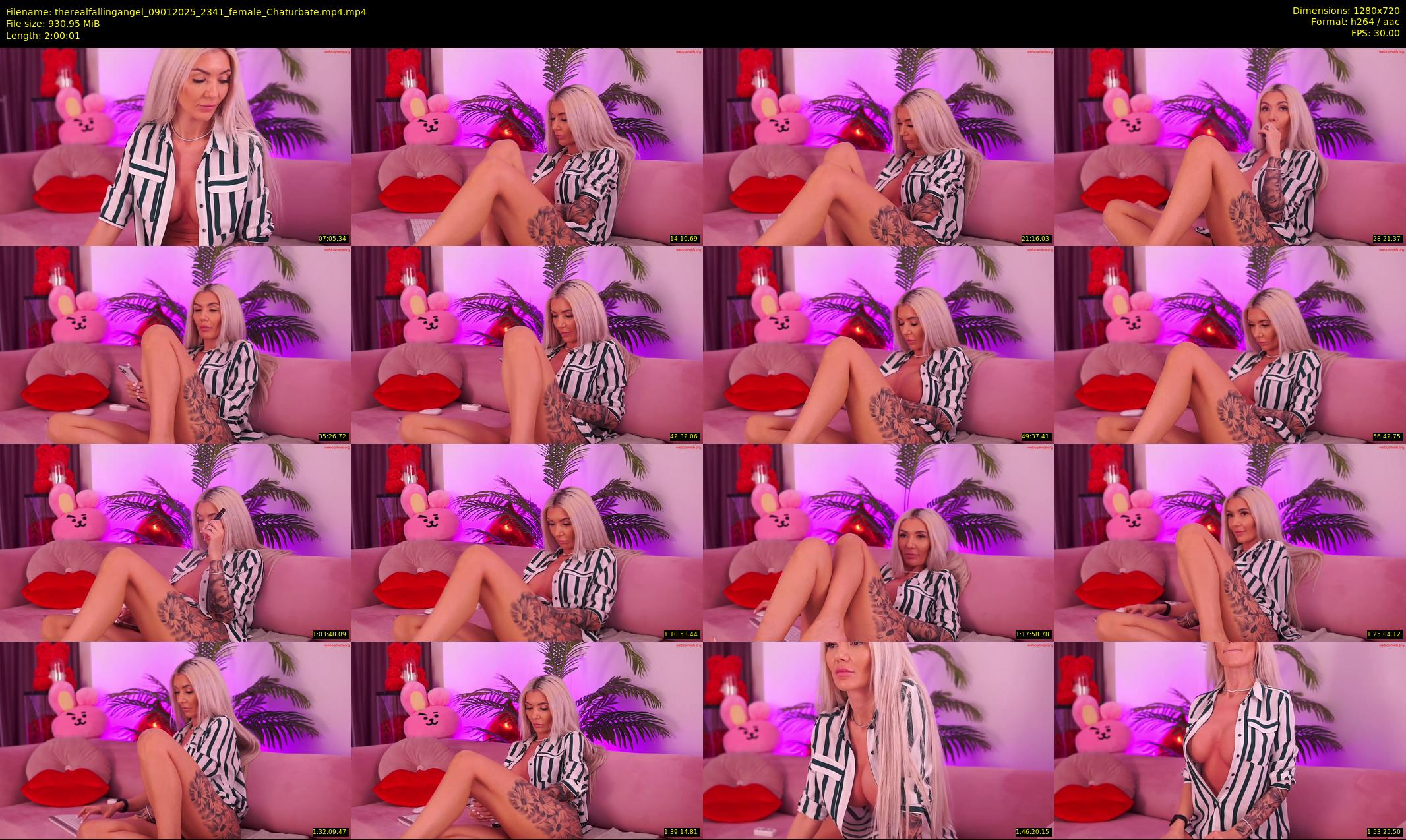 therealfallingangel — 121 minute Chaturbate female cam show recording, 720p, Jan 9, 2025