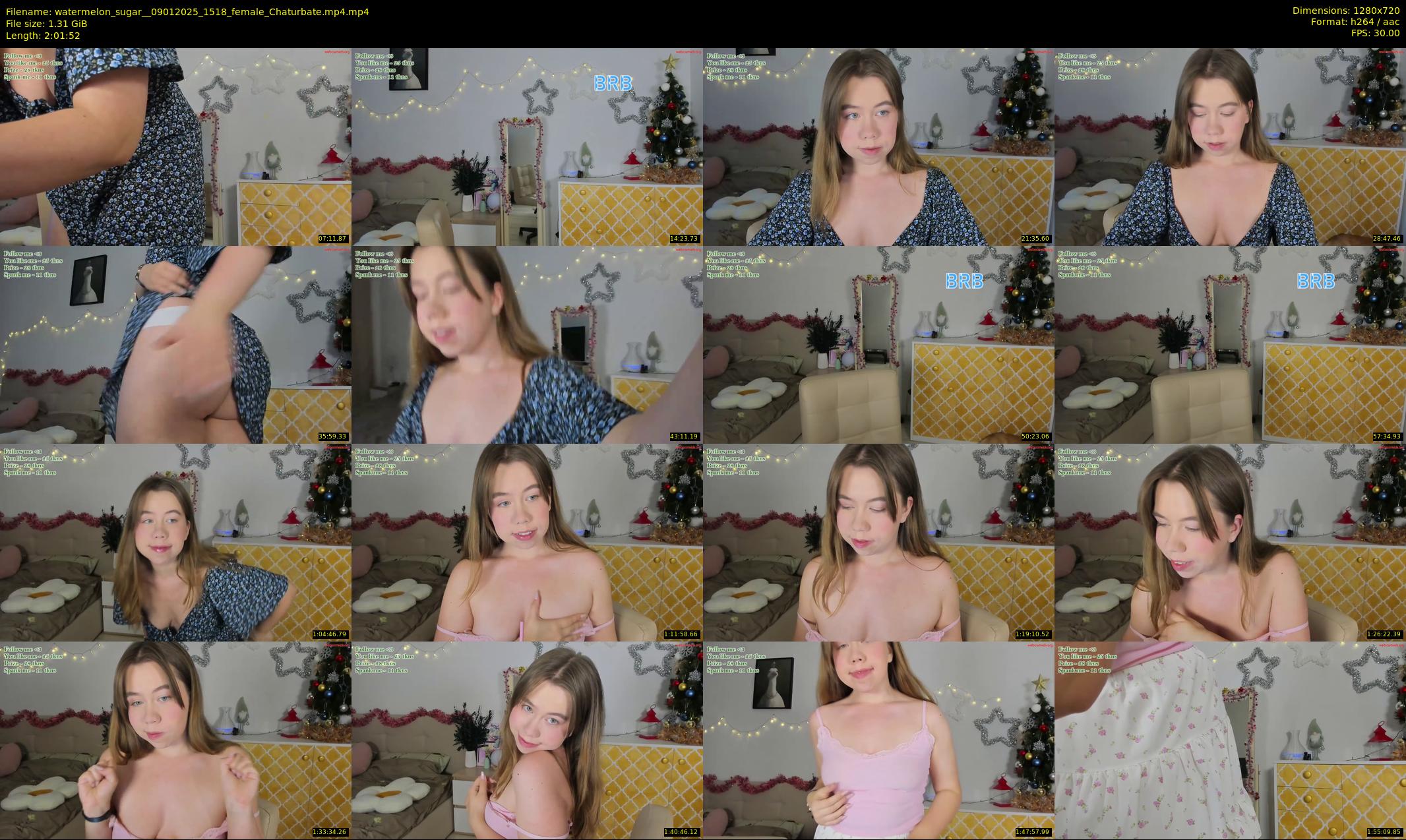 watermelon_sugar_ — 122 minute Chaturbate female cam show recording, 720p, Jan 9, 2025