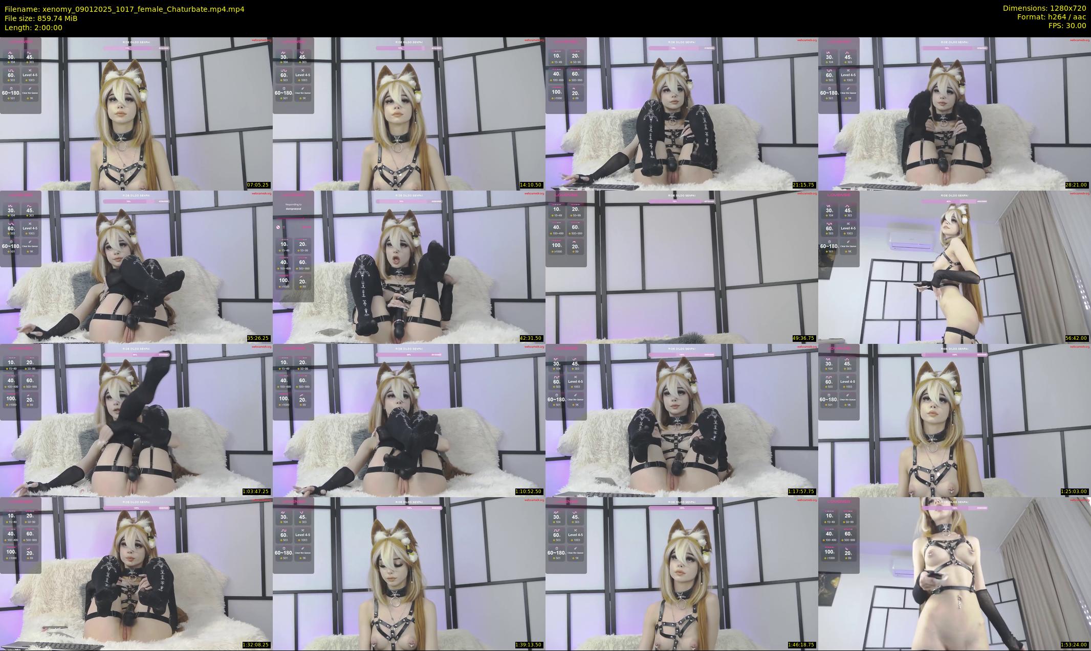 xenomy — 120 minute Chaturbate female cam show recording, 720p, Jan 9, 2025