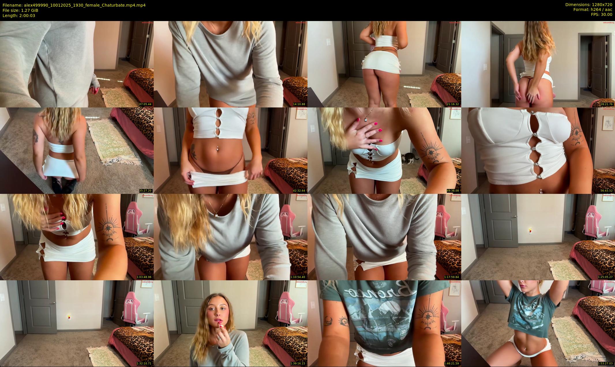 alex499990 — 121 minute Chaturbate female cam show recording, 720p, Jan 10, 2025