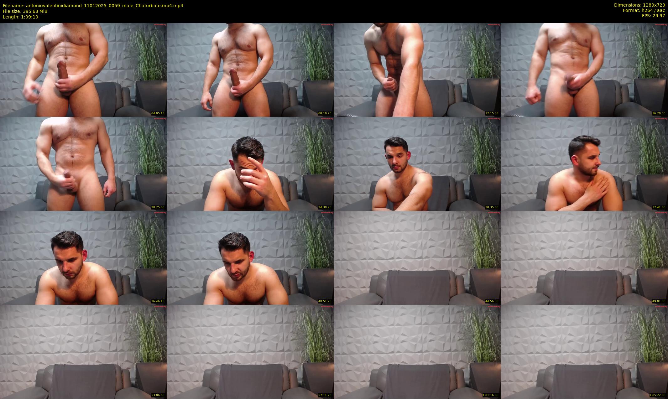 antoniovalentinidiamond — 70 minute Chaturbate male cam show recording, 720p, Jan 11, 2025