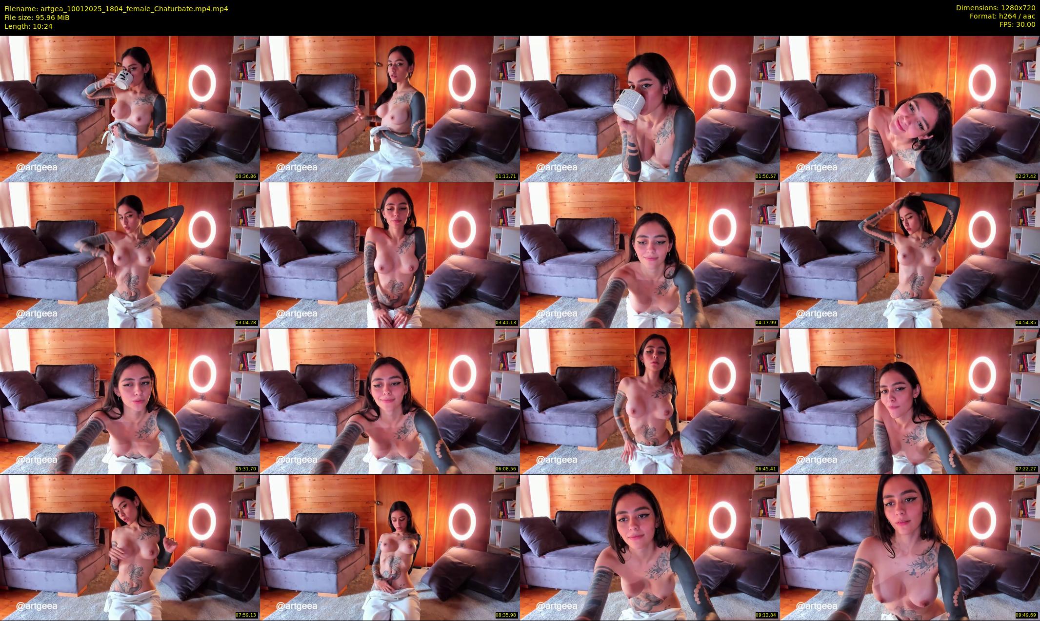 artgea — 11 minute Chaturbate female cam show recording, 720p, Jan 10, 2025